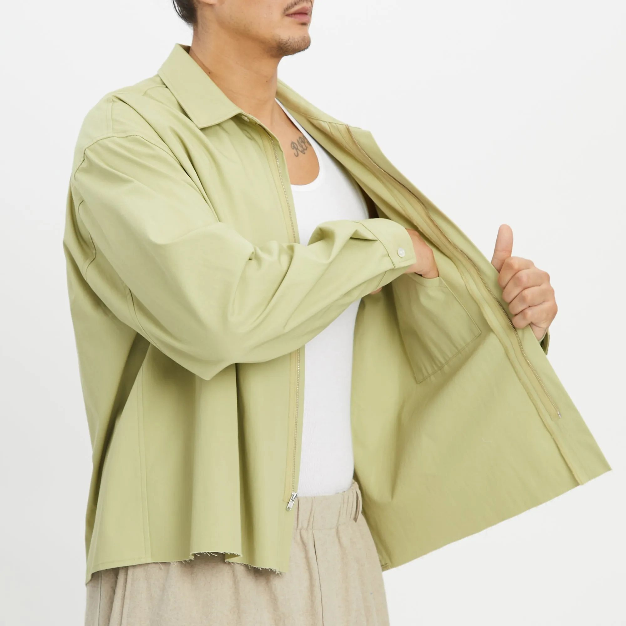 Mechanic Shirt/Jacket - Sage Cotton sold by S.K. Manor Hill product image thumbnail 5