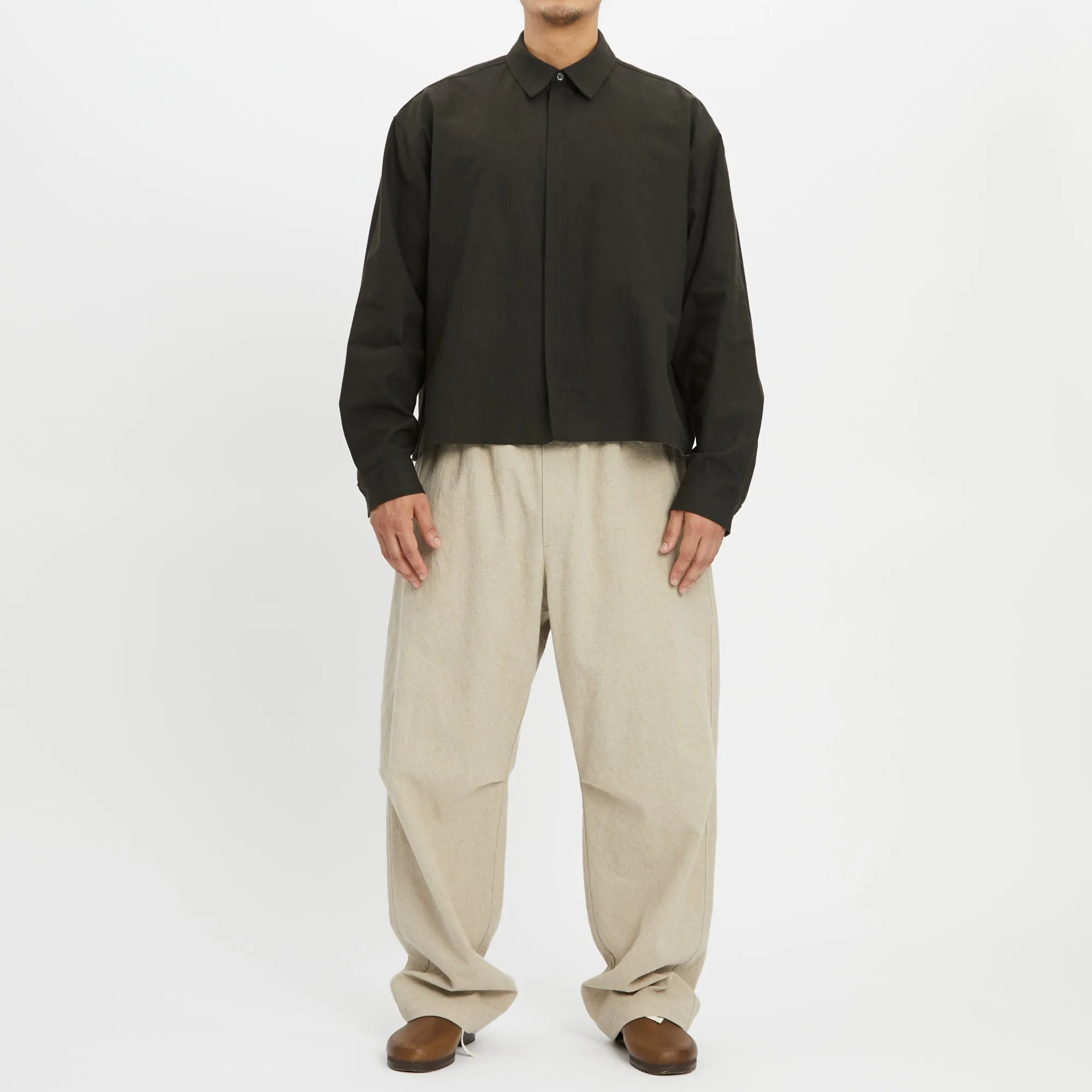 Mechanic Shirt/Jacket - Antique Black Linen / Cotton sold by S.K. Manor Hill product image thumbnail 2