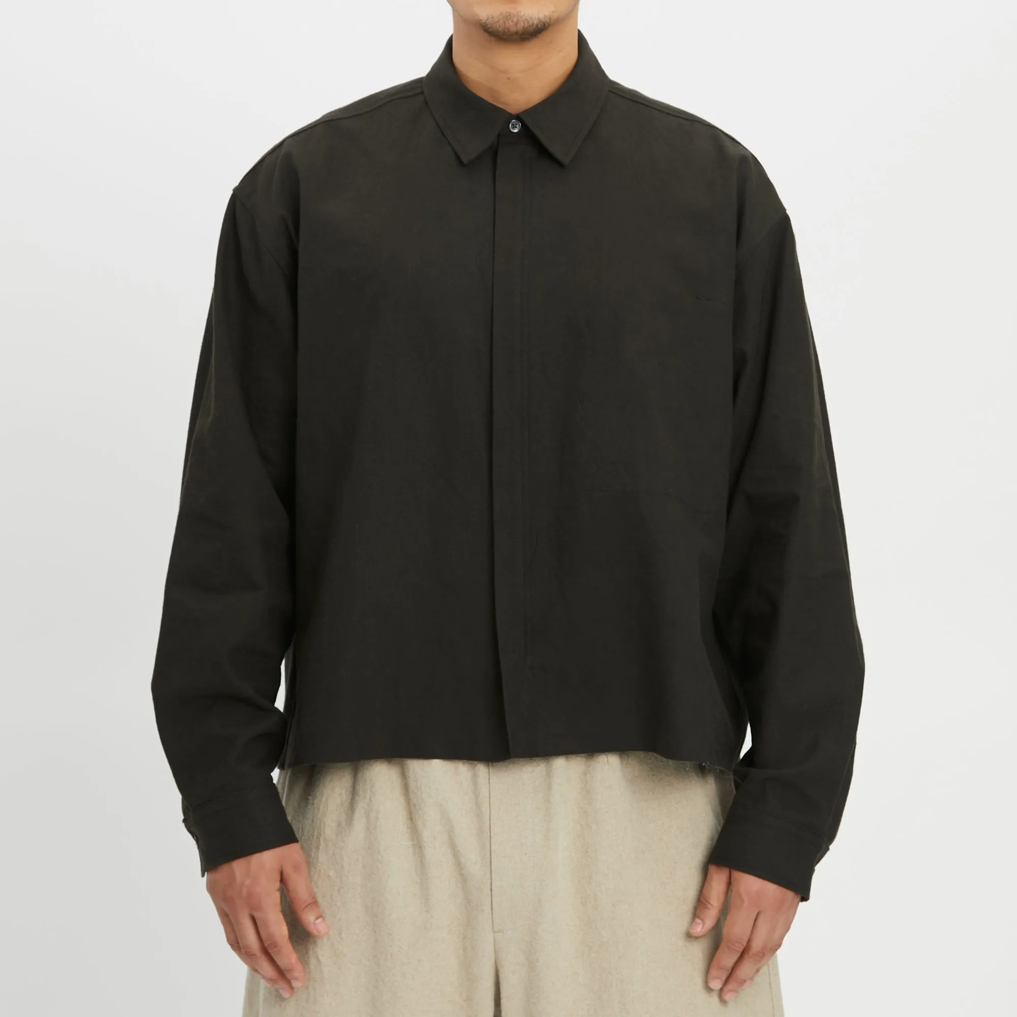 Mechanic Shirt/Jacket - Antique Black Linen / Cotton sold by S.K. Manor Hill product image thumbnail 3