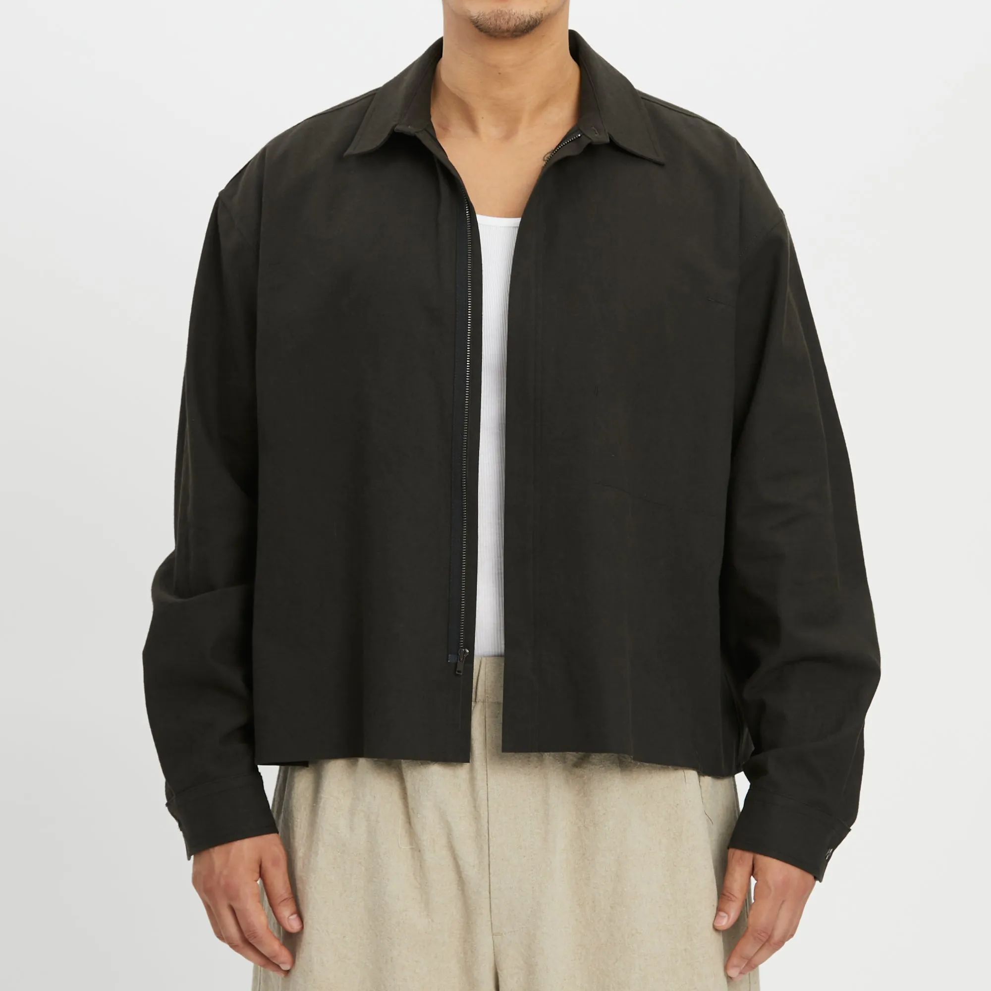 Mechanic Shirt/Jacket - Antique Black Linen / Cotton sold by S.K. Manor Hill product image thumbnail 4