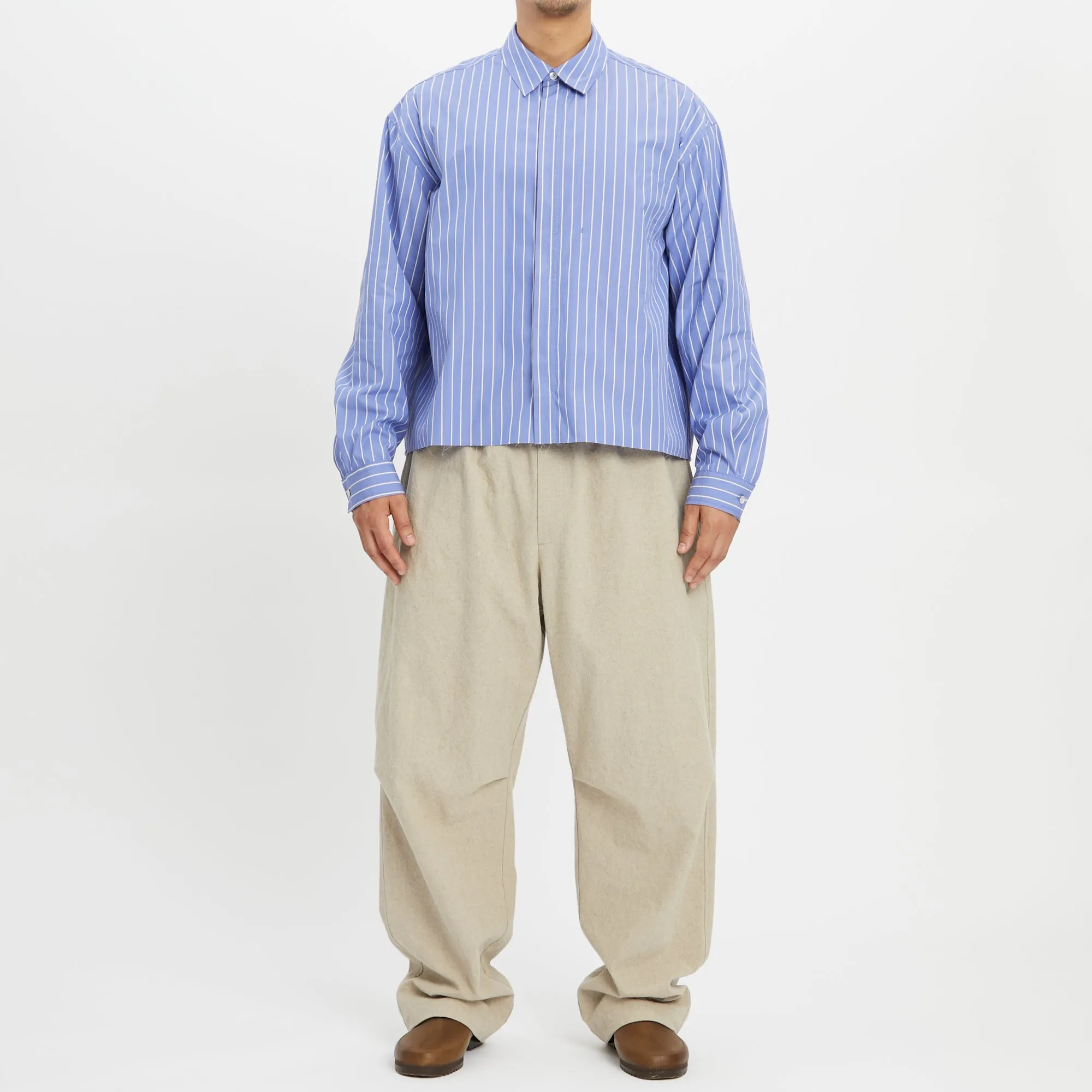 Mechanic Shirt/Jacket - Blue w/ White Stripes Cotton sold by S.K. Manor Hill product image thumbnail 2