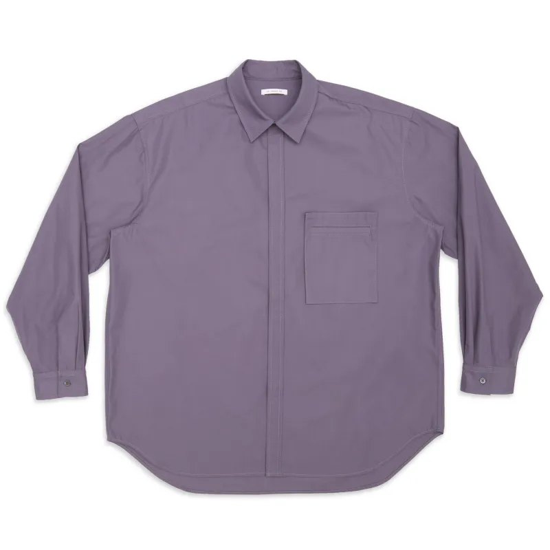 Overturn Shirt - Aubergine Cotton made by S.K. Manor Hill