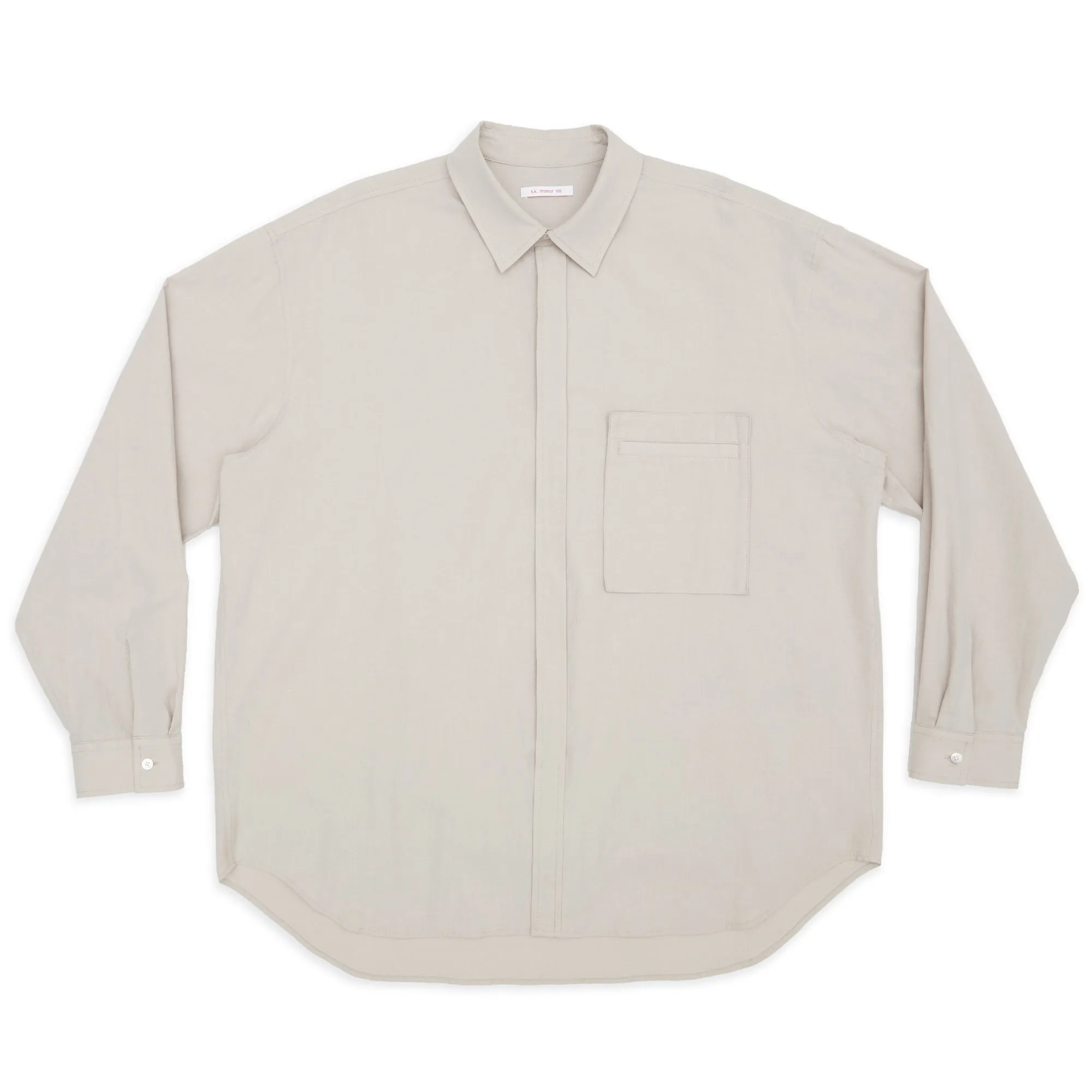 Overturn Shirt - Light Grey Cotton / Hemp sold by S.K. Manor Hill