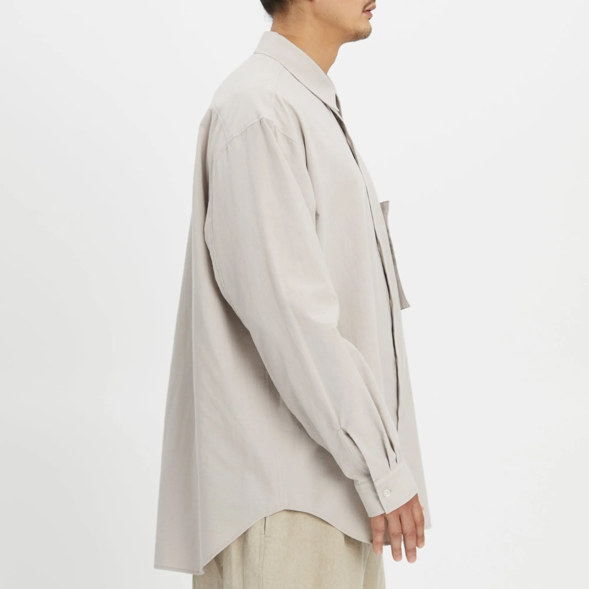 Overturn Shirt - Light Grey Cotton / Hemp sold by S.K. Manor Hill product image thumbnail 4