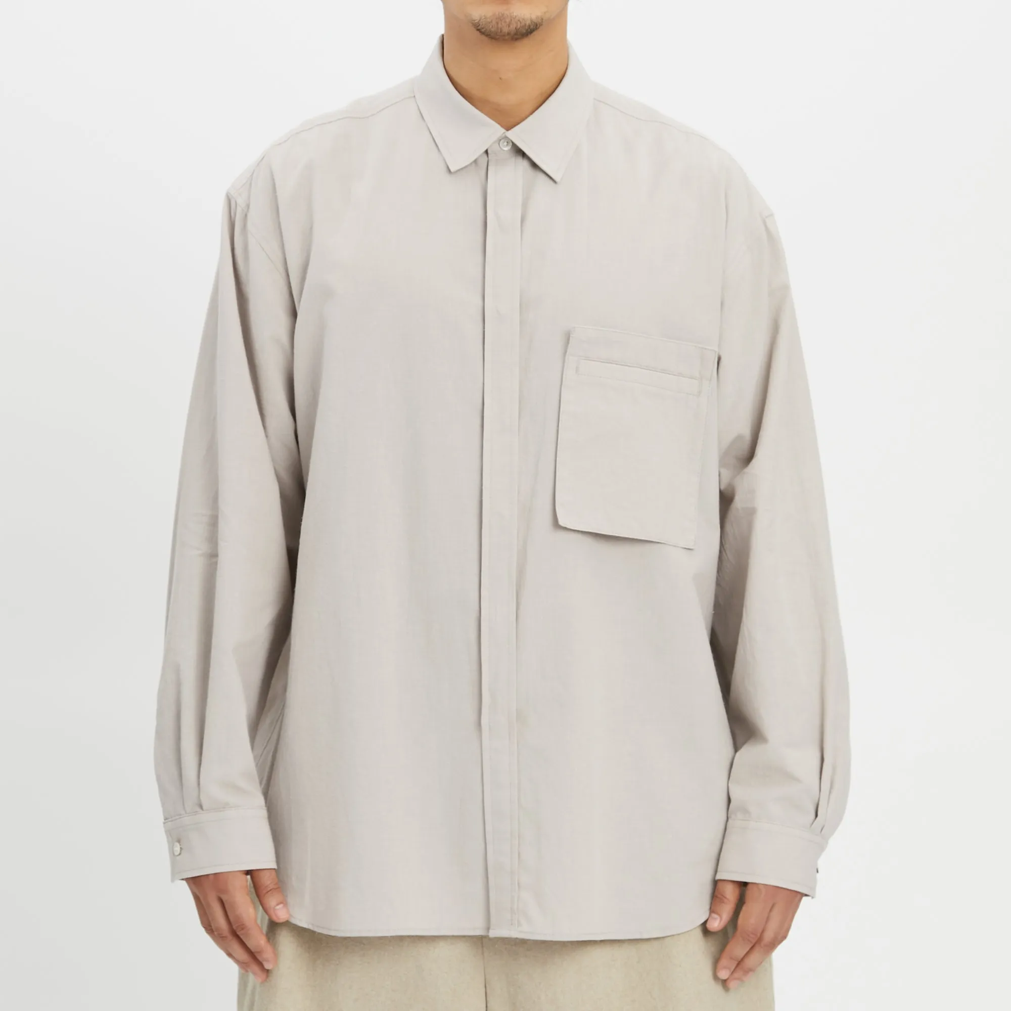 Overturn Shirt - Light Grey Cotton / Hemp sold by S.K. Manor Hill product image thumbnail 3