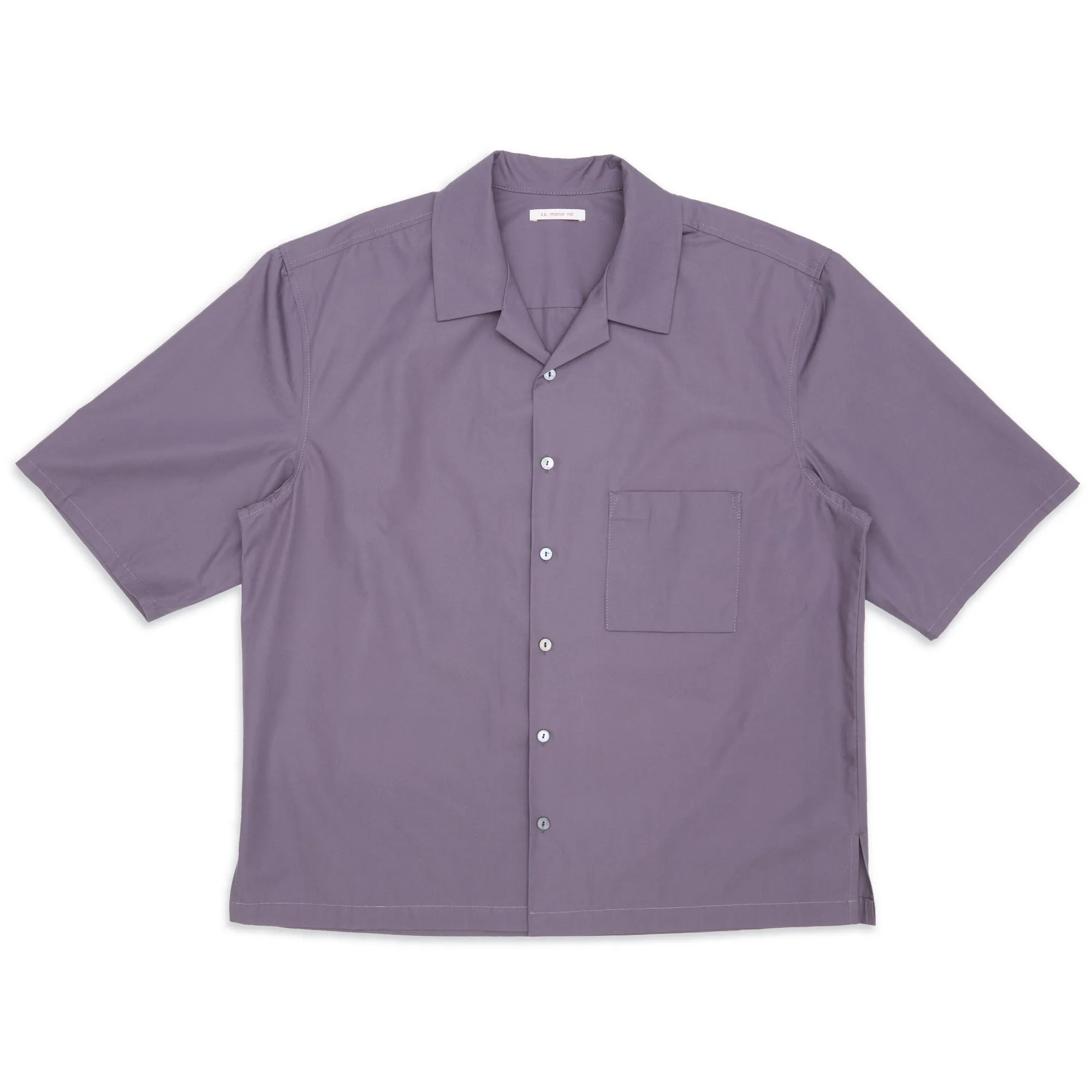 Aloha Shirt - Aubergine Cotton sold by S.K. Manor Hill