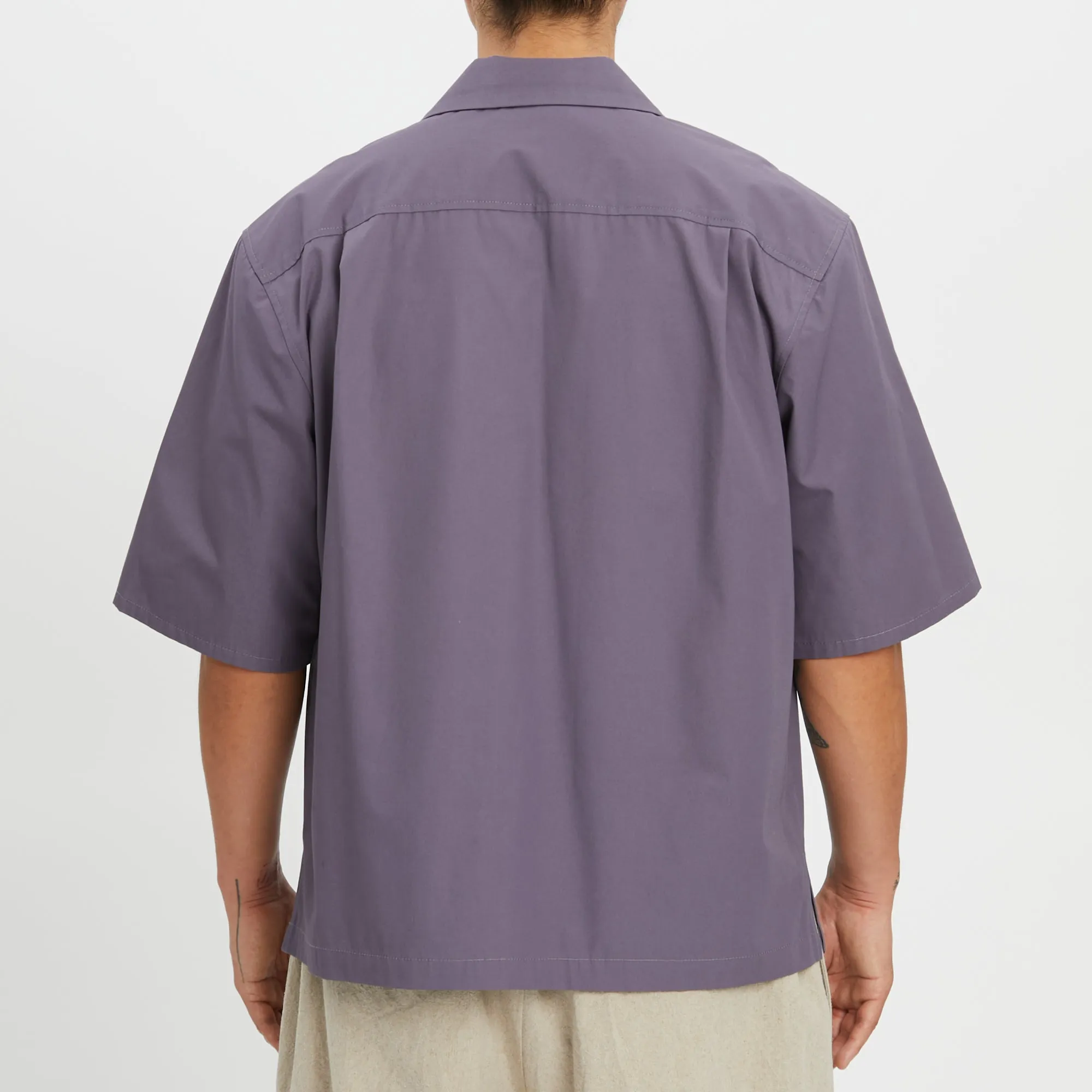 Aloha Shirt - Aubergine Cotton sold by S.K. Manor Hill product image thumbnail 5