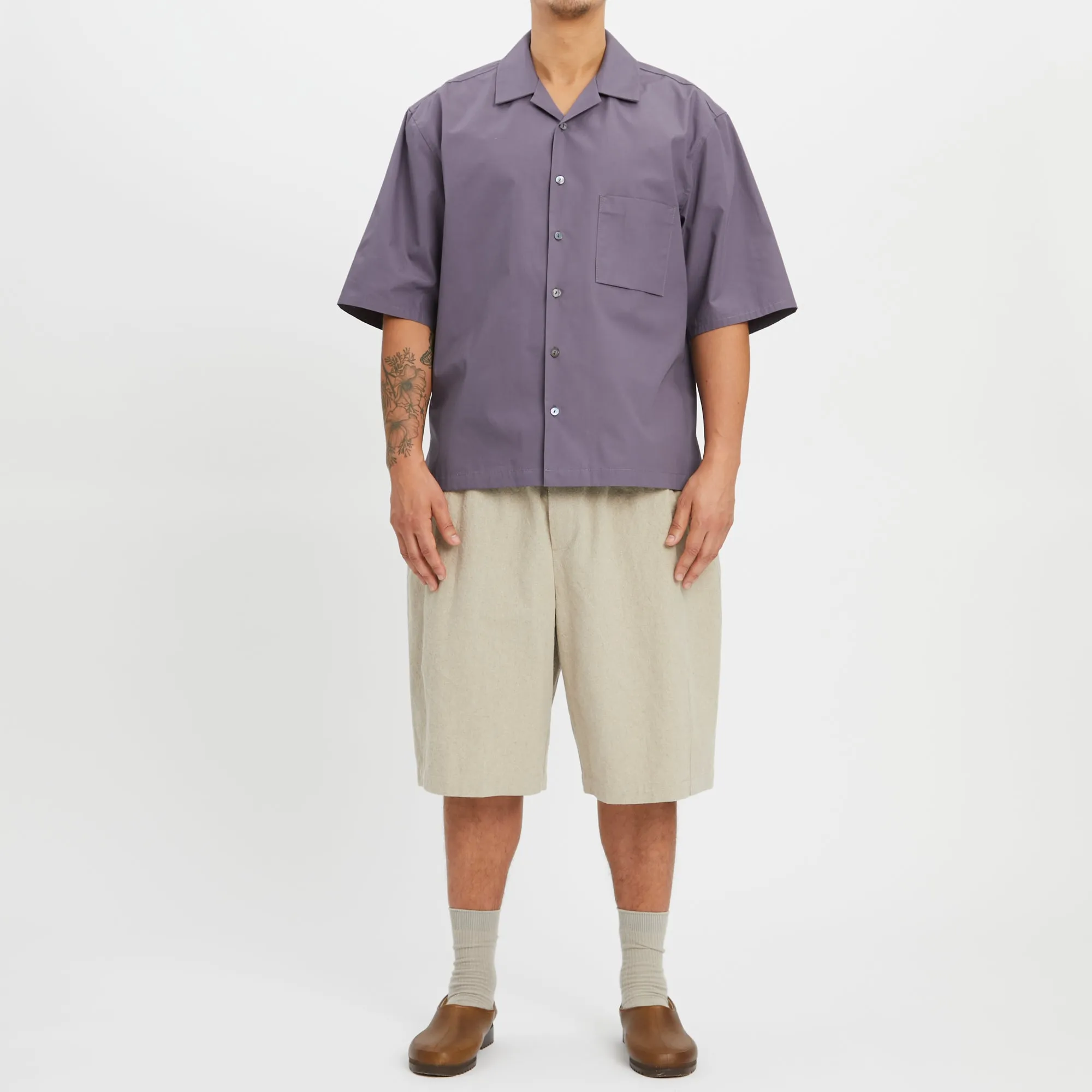 Aloha Shirt - Aubergine Cotton sold by S.K. Manor Hill product image thumbnail 2