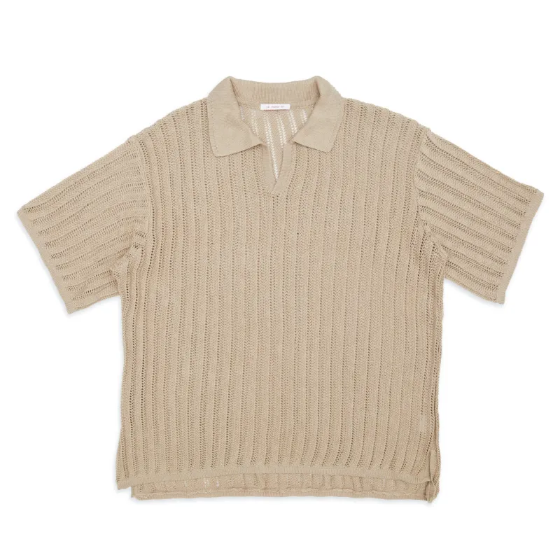 Knit Polo – Beige Cotton sold by S.K. Manor Hill