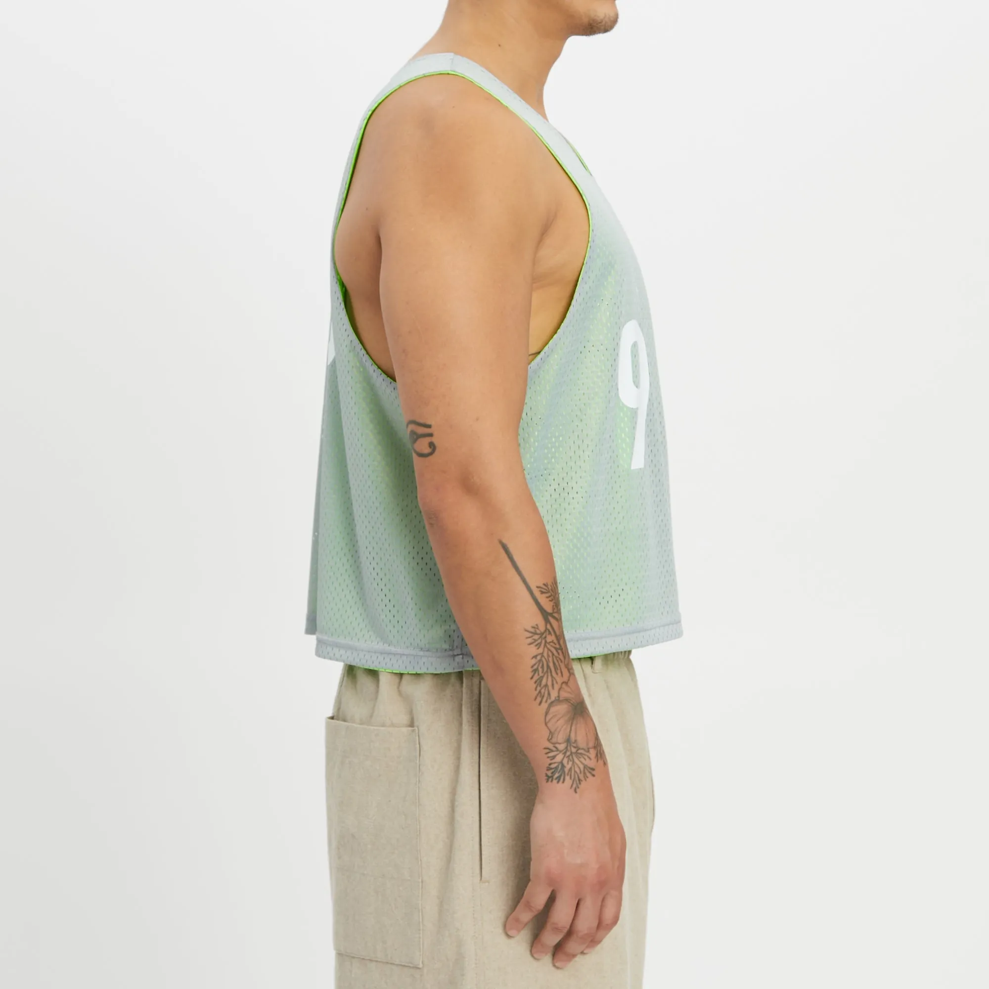 Reversible Ball Jersey - Grey & Neon Green Mesh sold by S.K. Manor Hill product image thumbnail 4