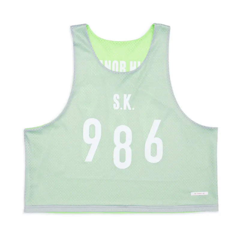 Reversible Ball Jersey - Grey & Neon Green Mesh sold by S.K. Manor Hill