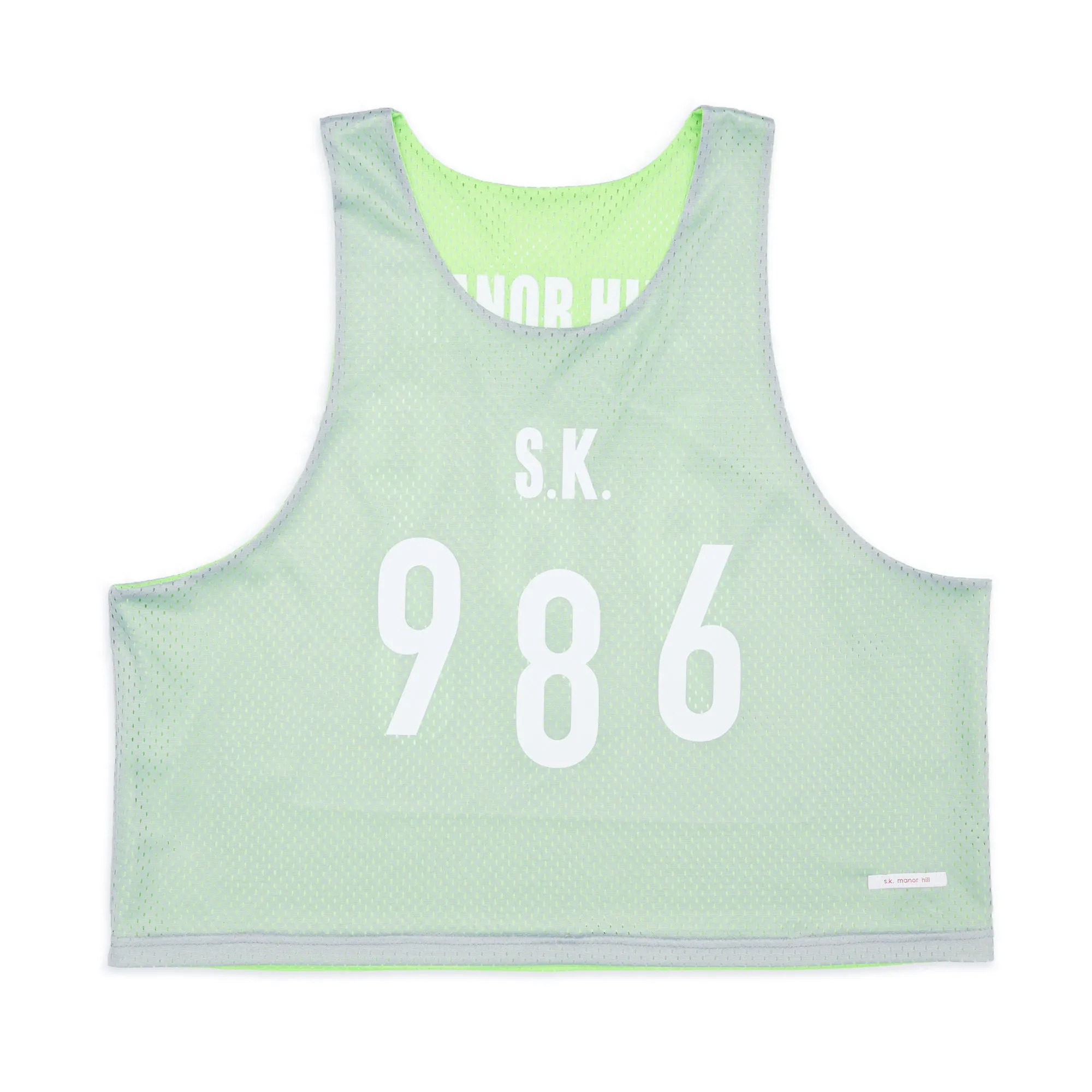 Reversible Ball Jersey - Grey & Neon Green Mesh sold by S.K. Manor Hill