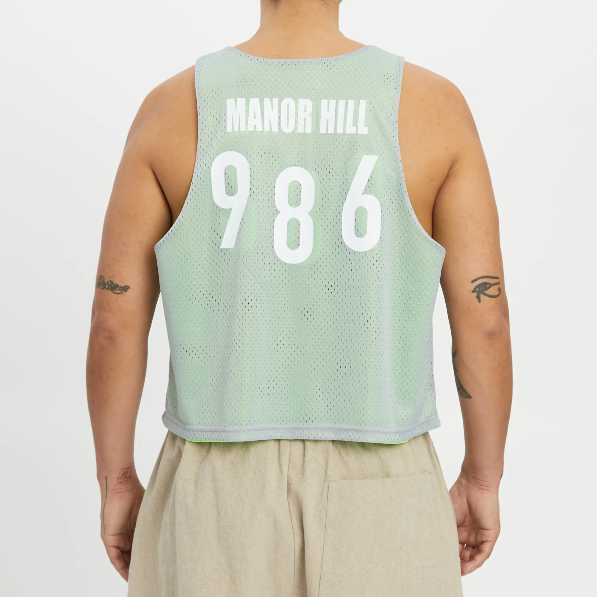 Reversible Ball Jersey - Grey & Neon Green Mesh sold by S.K. Manor Hill product image thumbnail 5
