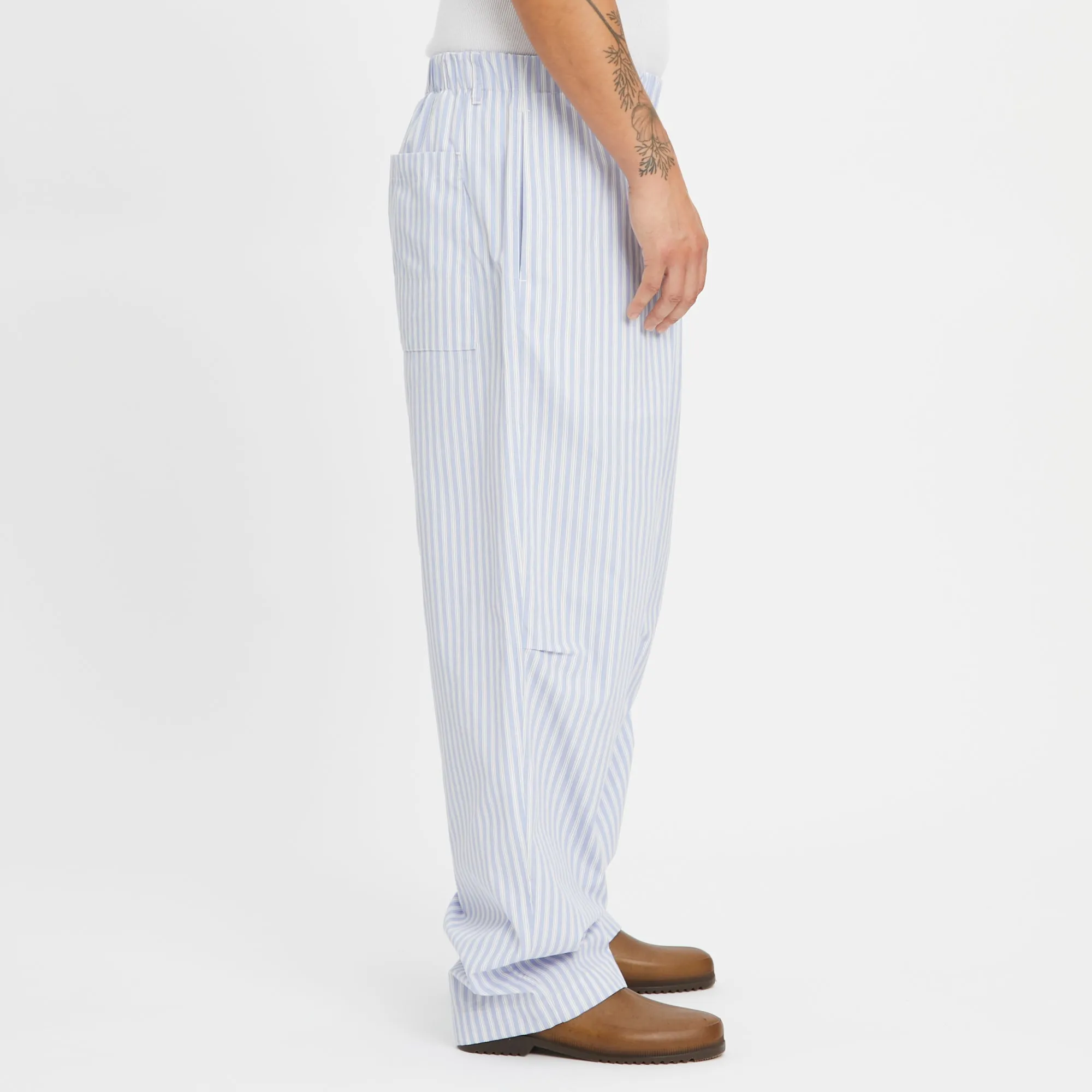 Lunar Pant - Light Blue & Burgundy Striped Cotton sold by S.K. Manor Hill product image thumbnail 4