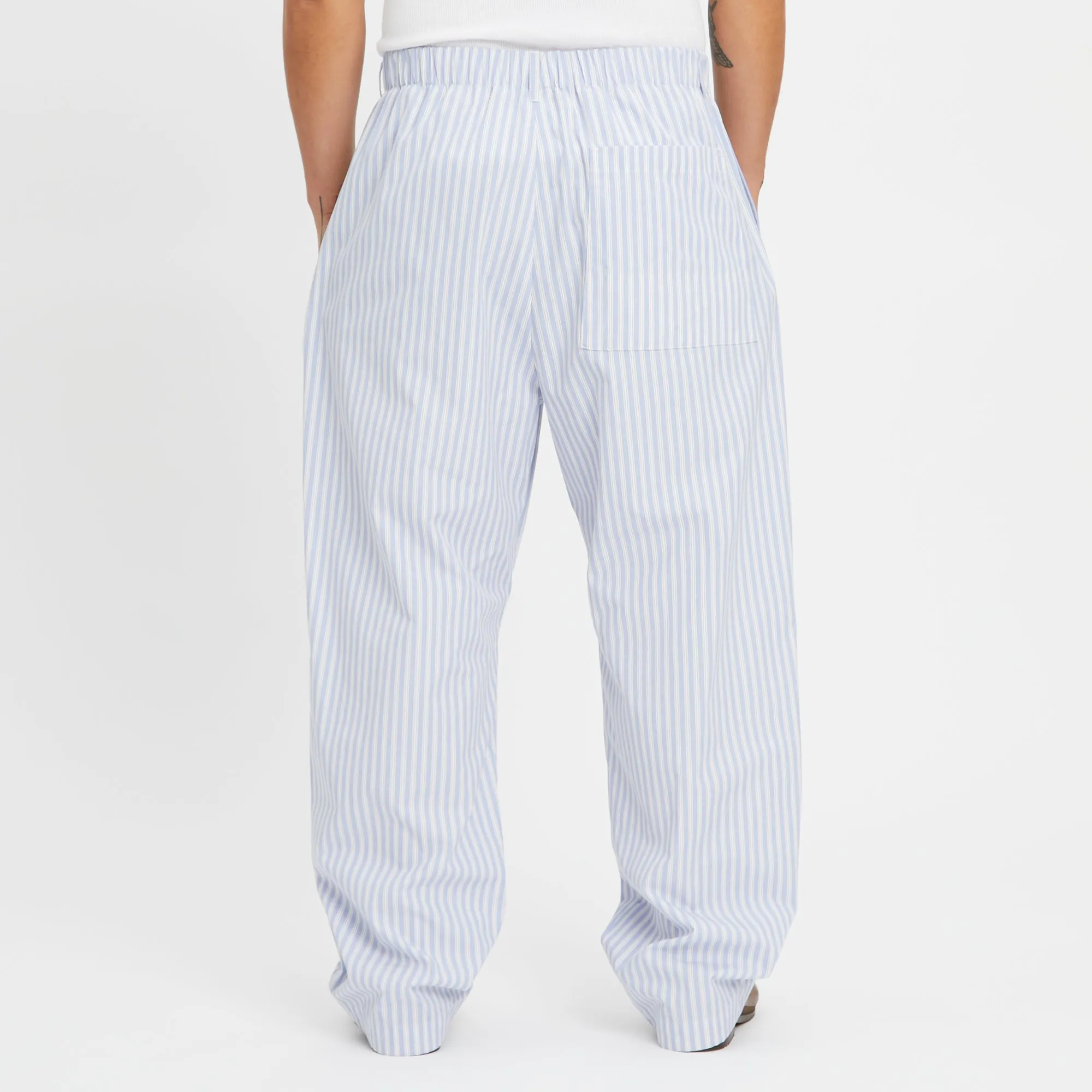 Lunar Pant - Light Blue & Burgundy Striped Cotton sold by S.K. Manor Hill product image thumbnail 5