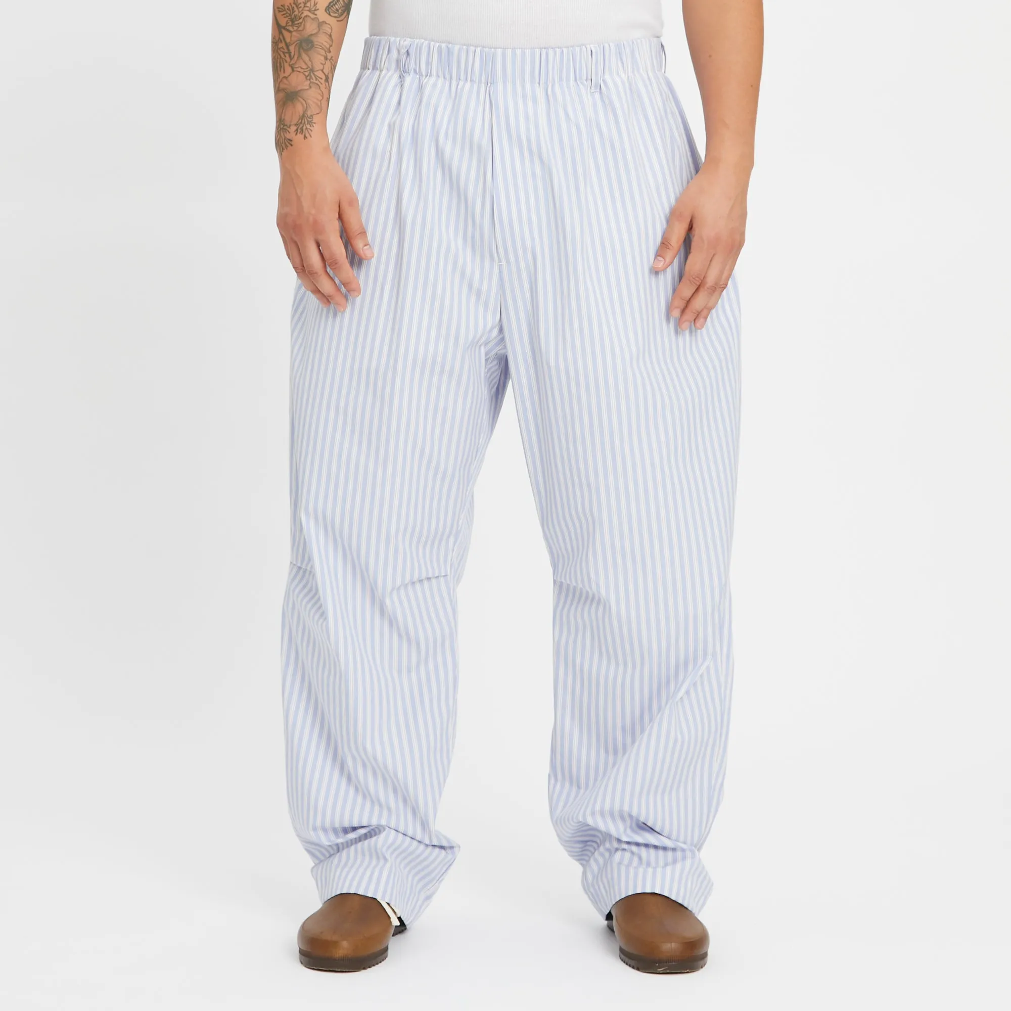 Lunar Pant - Light Blue & Burgundy Striped Cotton sold by S.K. Manor Hill product image thumbnail 3