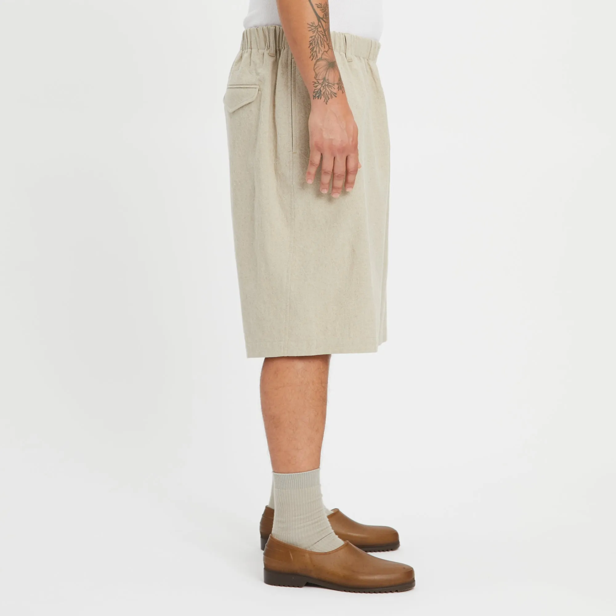 Solar Short - Oatmeal Linen / Cotton sold by S.K. Manor Hill product image thumbnail 4