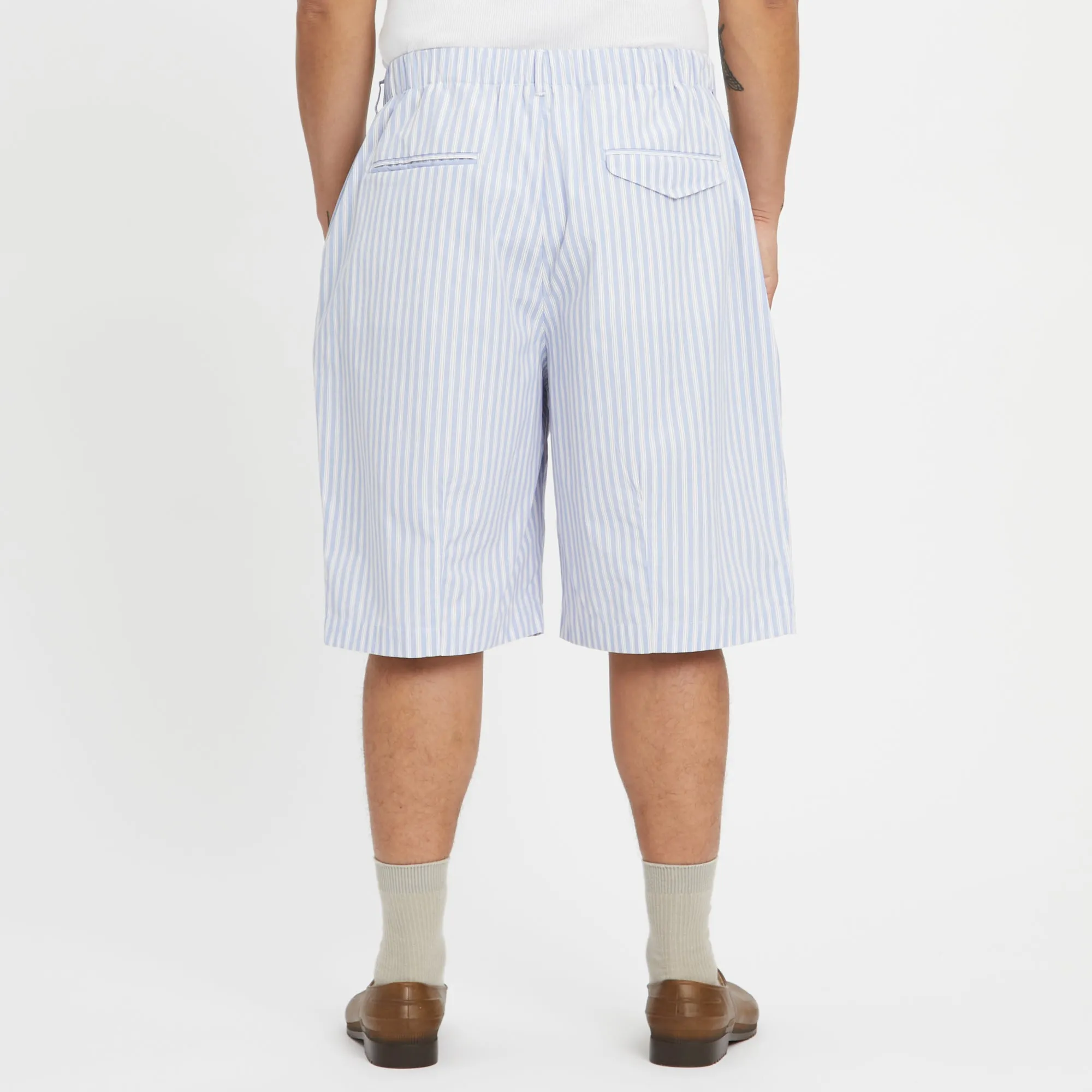 Solar Short - Light Blue & Burgundy Striped Cotton sold by S.K. Manor Hill product image thumbnail 5