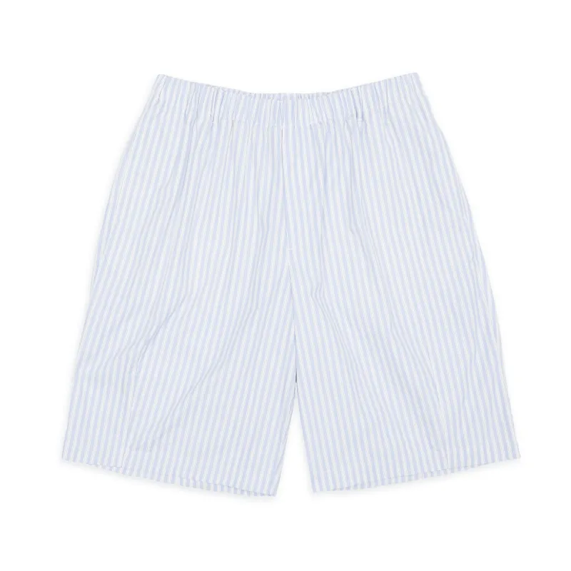 Solar Short - Light Blue & Burgundy Striped Cotton sold by S.K. Manor Hill