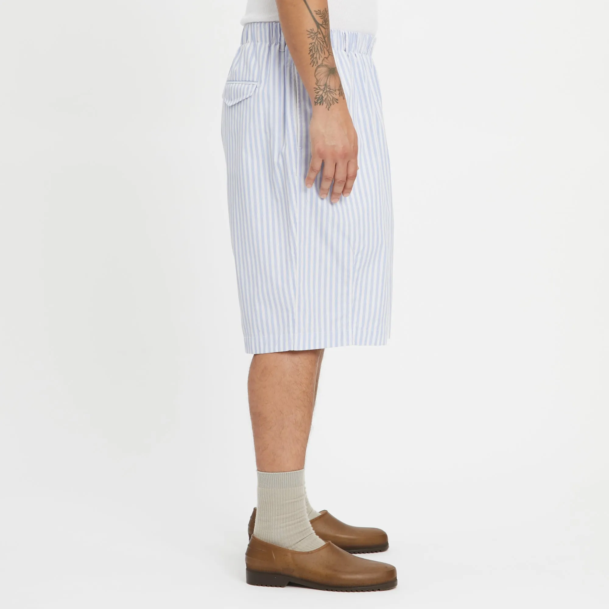 Solar Short - Light Blue & Burgundy Striped Cotton sold by S.K. Manor Hill product image thumbnail 4
