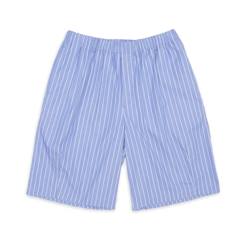 Solar Short - Blue w/ White Stripes Cotton made by S.K. Manor Hill