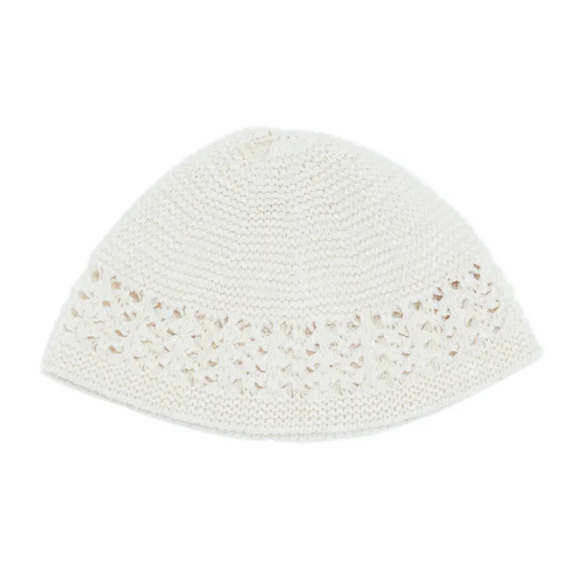 Knit Skull Cap - Natural Linen / Cotton made by S.K. Manor Hill