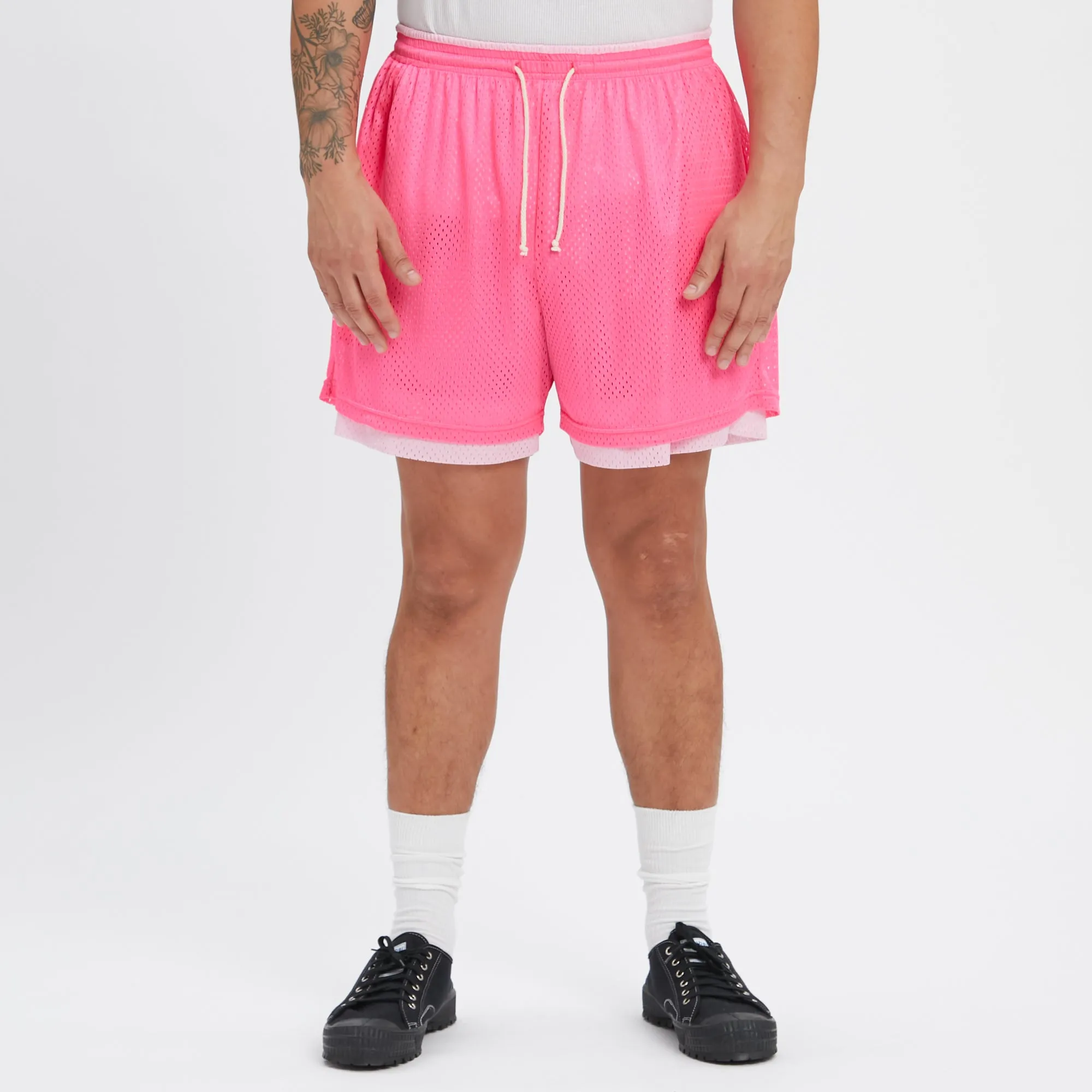 Reversible Ball Short - Pink & Fuchsia Mesh sold by S.K. Manor Hill product image thumbnail 3