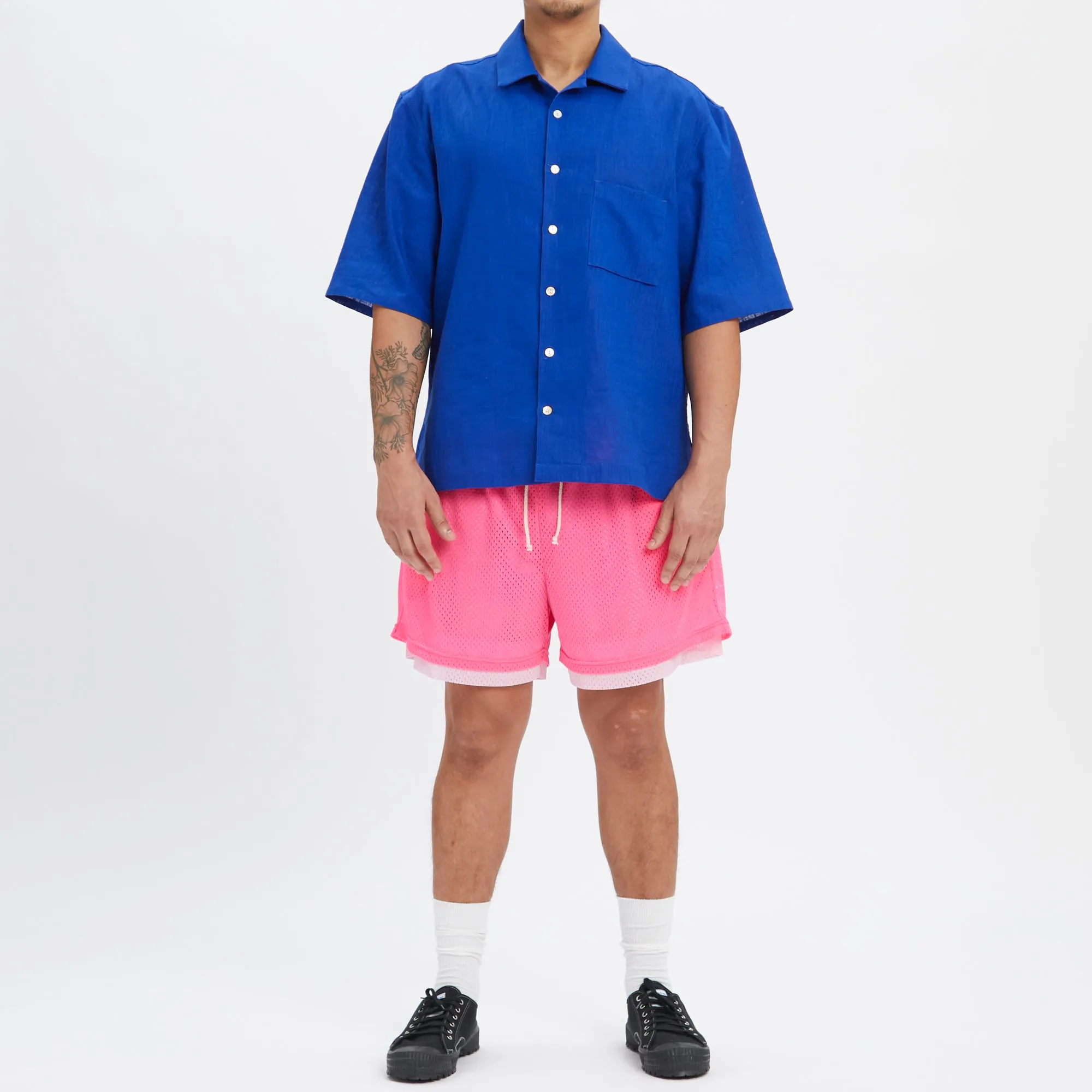 Reversible Ball Short - Pink & Fuchsia Mesh sold by S.K. Manor Hill product image thumbnail 2