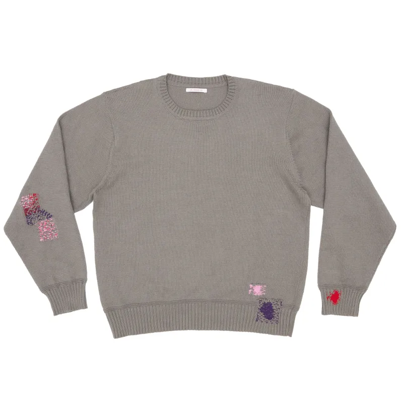 Patchwork Sweater - Grey Cotton sold by S.K. Manor Hill