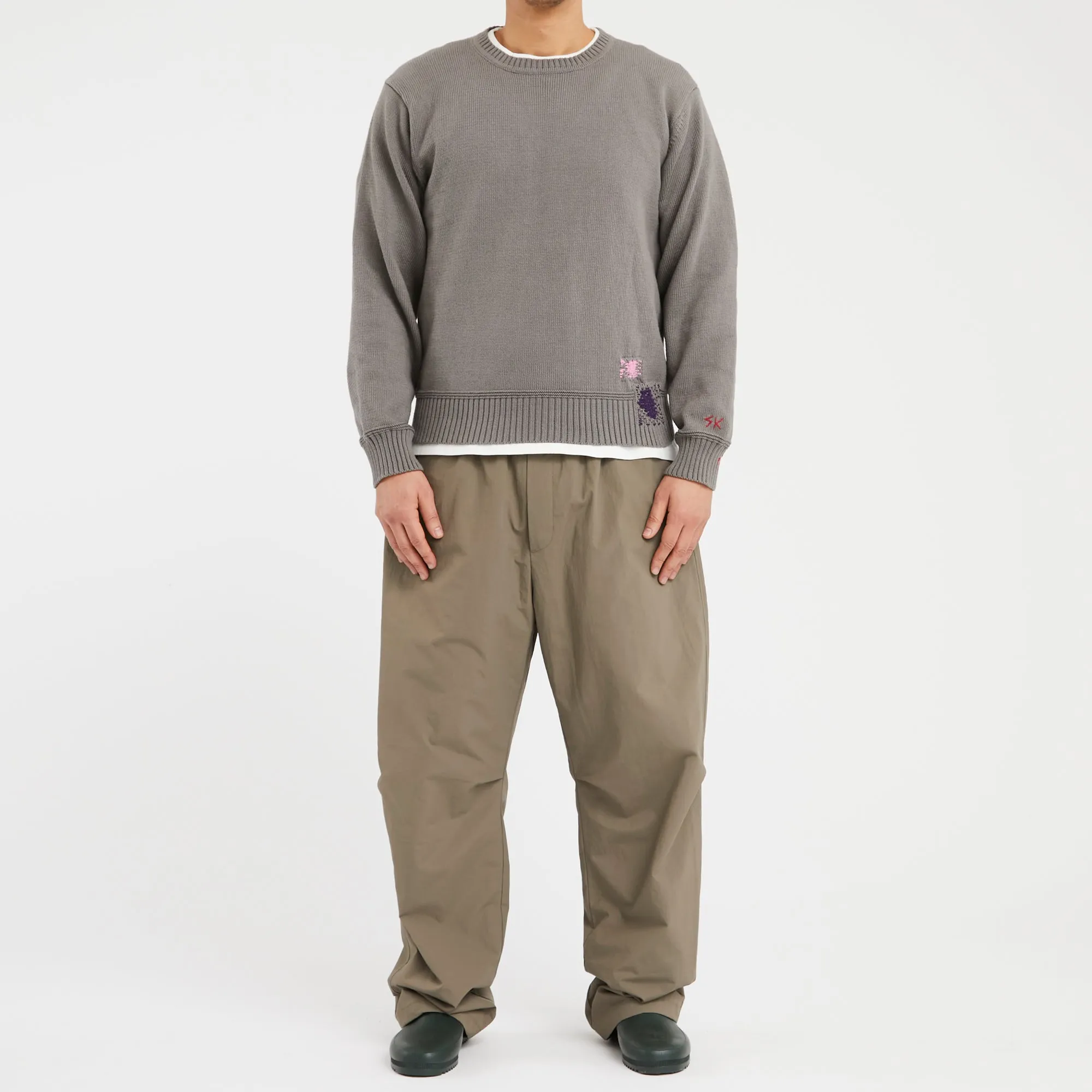 Patchwork Sweater - Grey Cotton sold by S.K. Manor Hill product image thumbnail 2