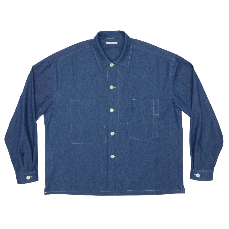 Task Shirt/Jacket - Light Blue Indigo Denim Cotton sold by S.K. Manor Hill