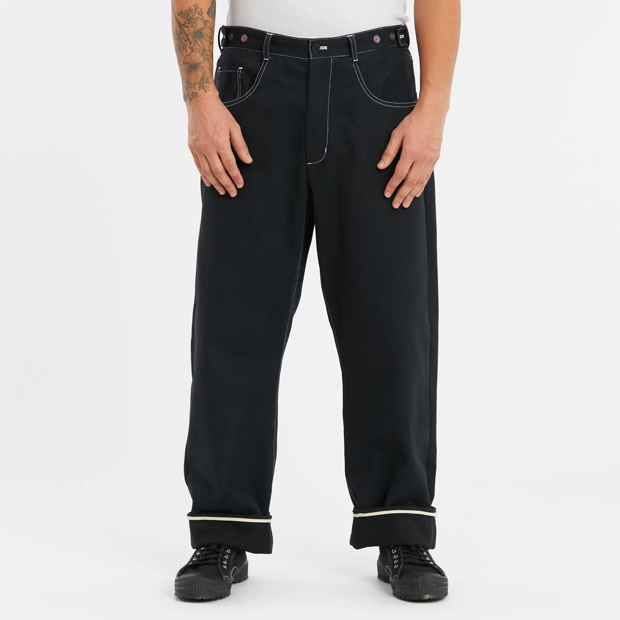 Ranch Pant - Black Brushed Cotton Twill sold by S.K. Manor Hill product image thumbnail 3