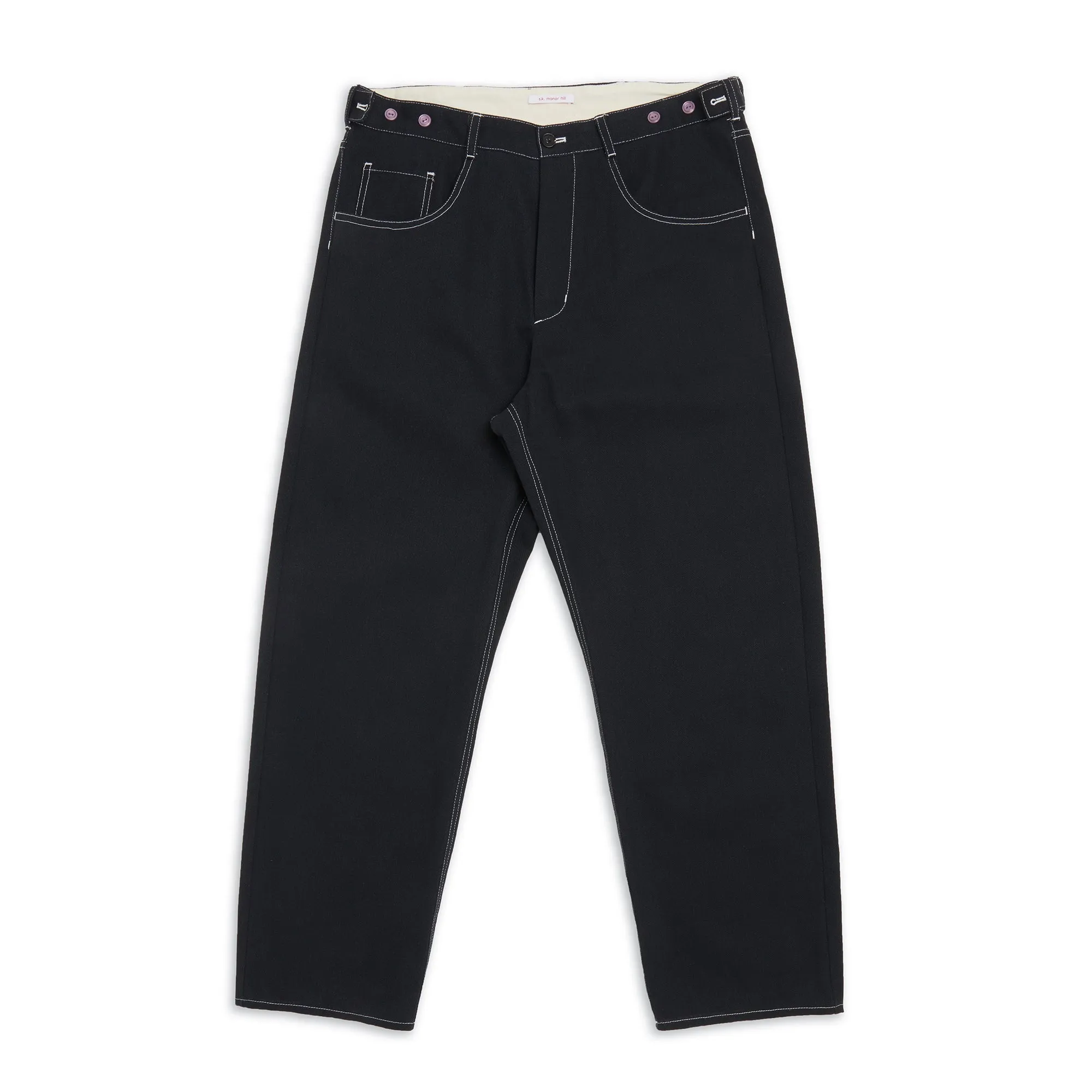 Ranch Pant - Black Brushed Cotton Twill sold by S.K. Manor Hill