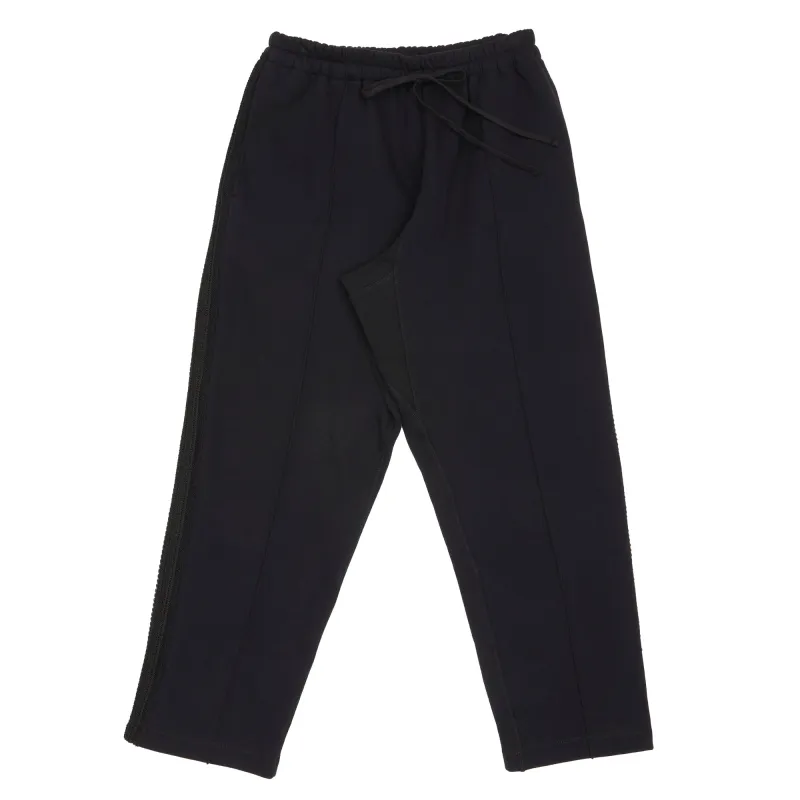 Saunter Pant - Black Cotton Fleece w/ Black Braid sold by S.K. Manor Hill