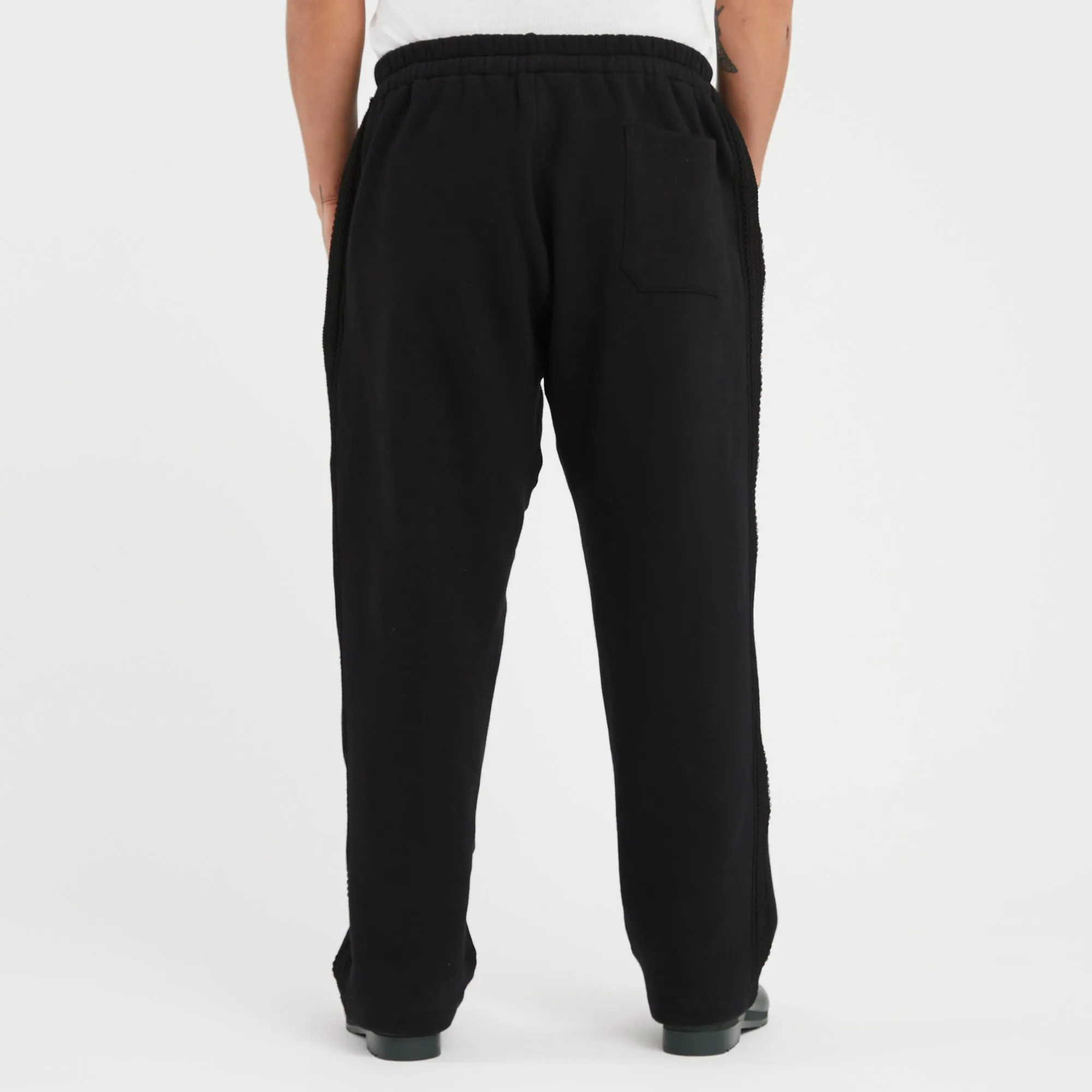 Saunter Pant - Black Cotton Fleece w/ Black Braid sold by S.K. Manor Hill product image thumbnail 5