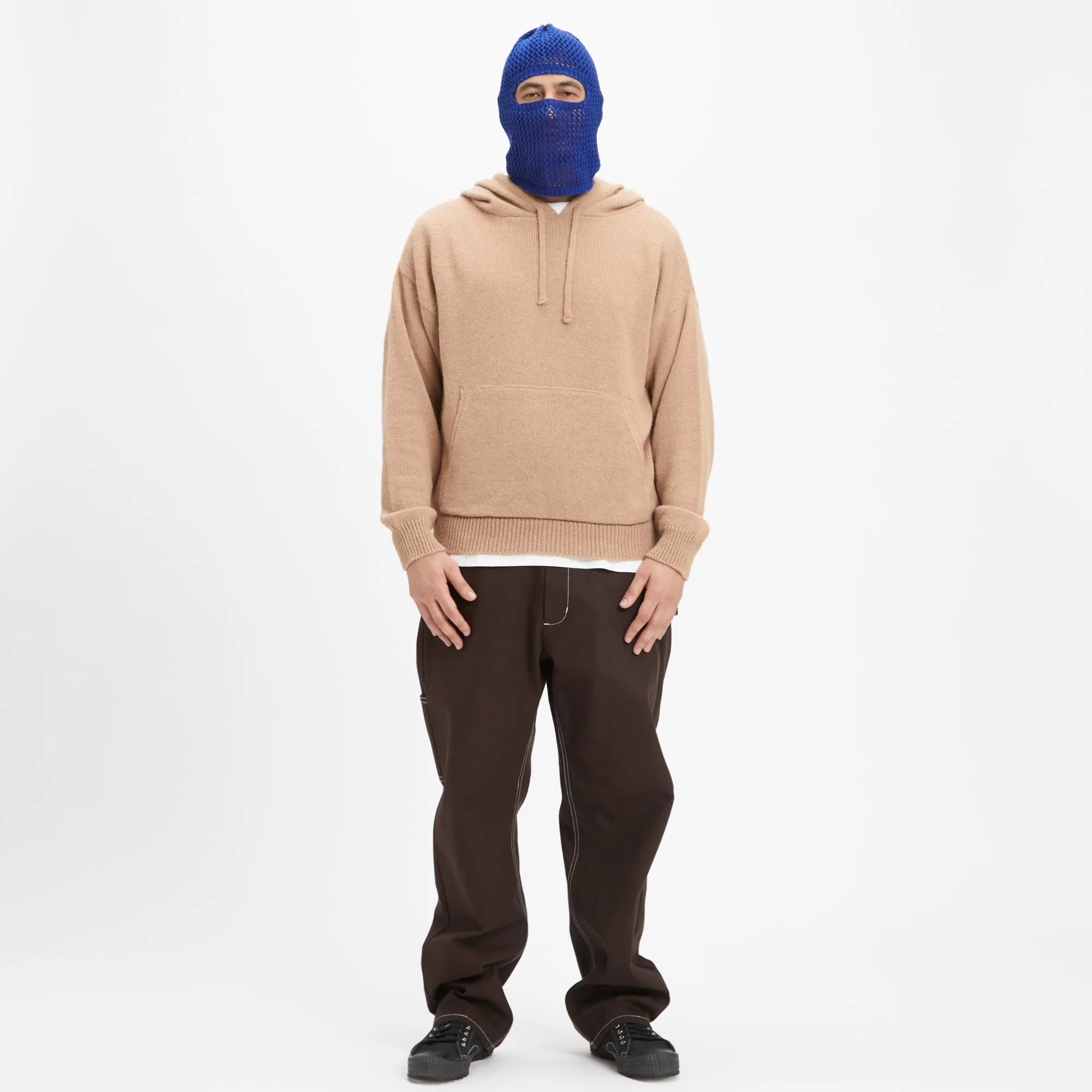 Open Knit Ski Mask - Royal Blue Cotton sold by S.K. Manor Hill product image thumbnail 2