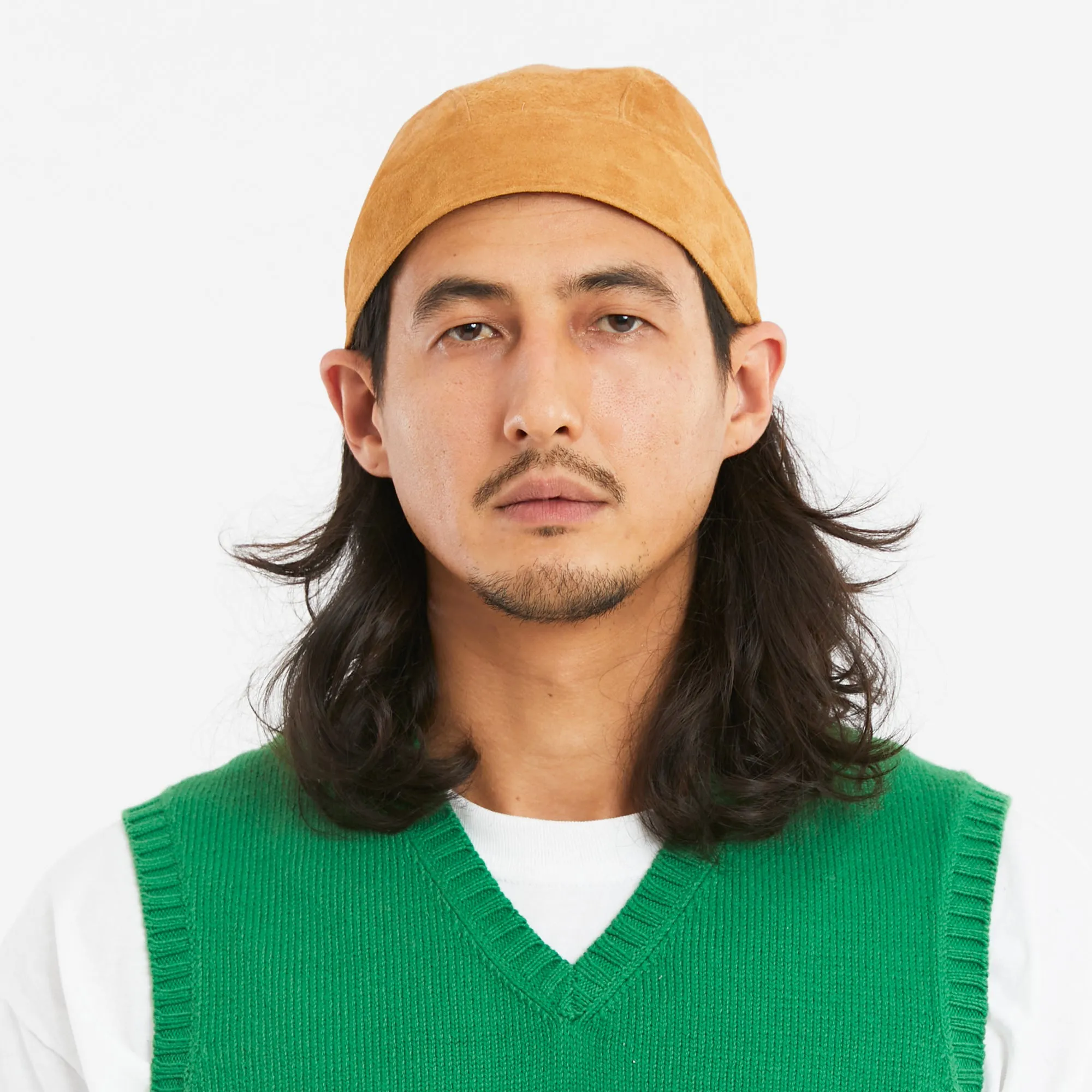 Skull Cap – Tan Suede Leather sold by S.K. Manor Hill product image thumbnail 3