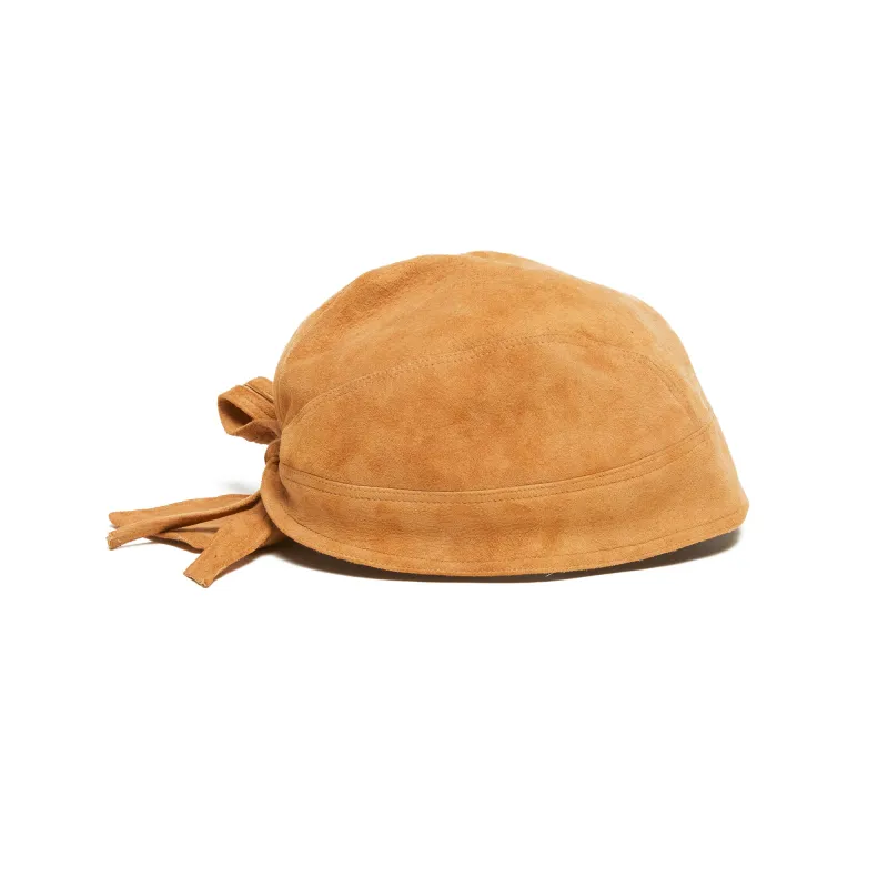 Skull Cap – Tan Suede Leather made by S.K. Manor Hill
