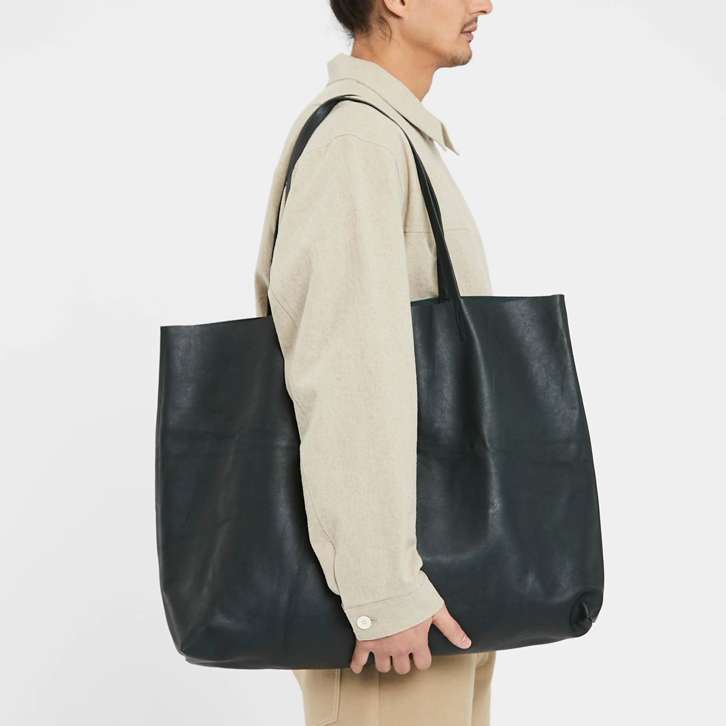 Leather Tote - Dark Green Leather sold by S.K. Manor Hill product image thumbnail 3