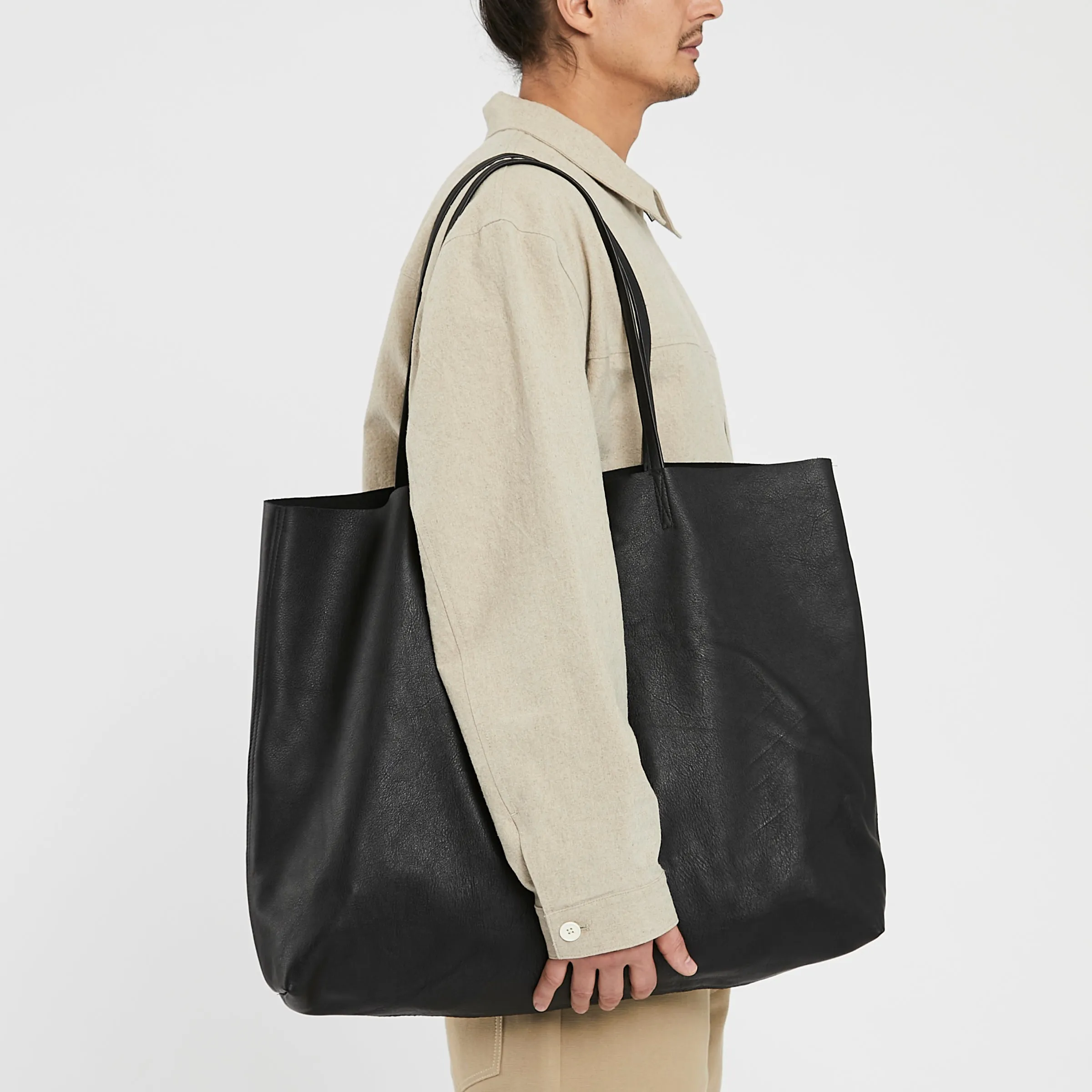 Leather Tote - Black Leather sold by S.K. Manor Hill product image thumbnail 3