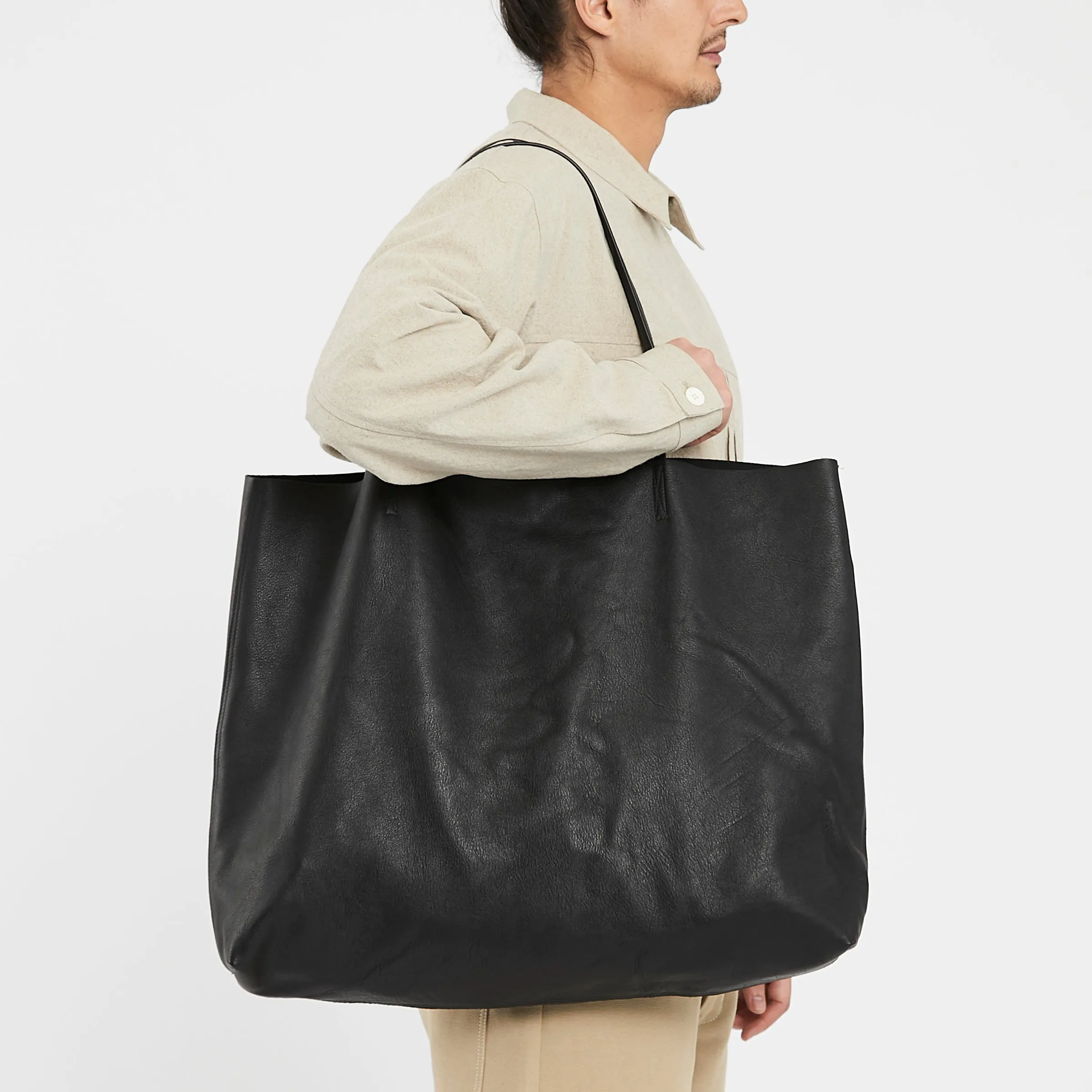 Leather Tote - Black Leather sold by S.K. Manor Hill product image thumbnail 4