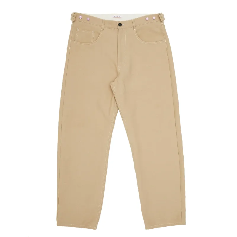 Ranch Pant - Tan Burlap Cotton made by S.K. Manor Hill