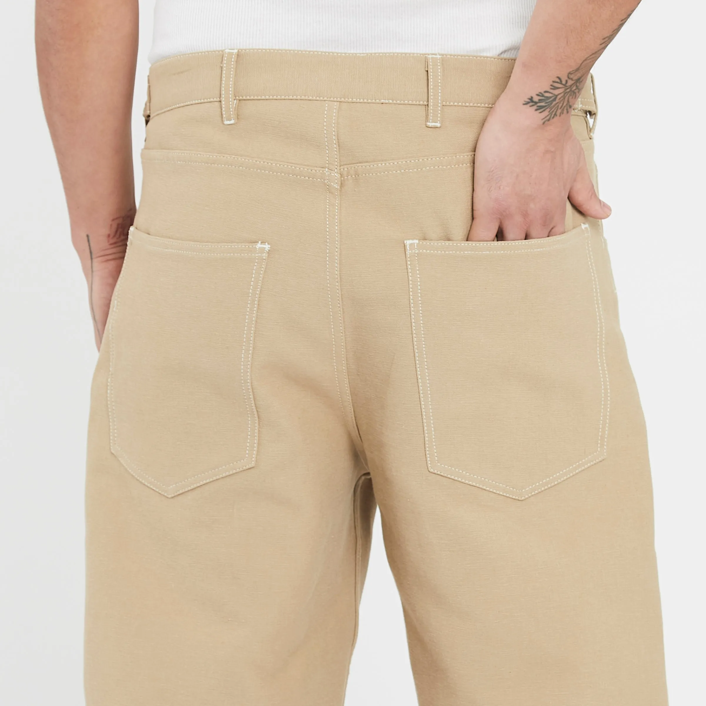 Ranch Pant - Tan Burlap Cotton sold by S.K. Manor Hill product image thumbnail 5