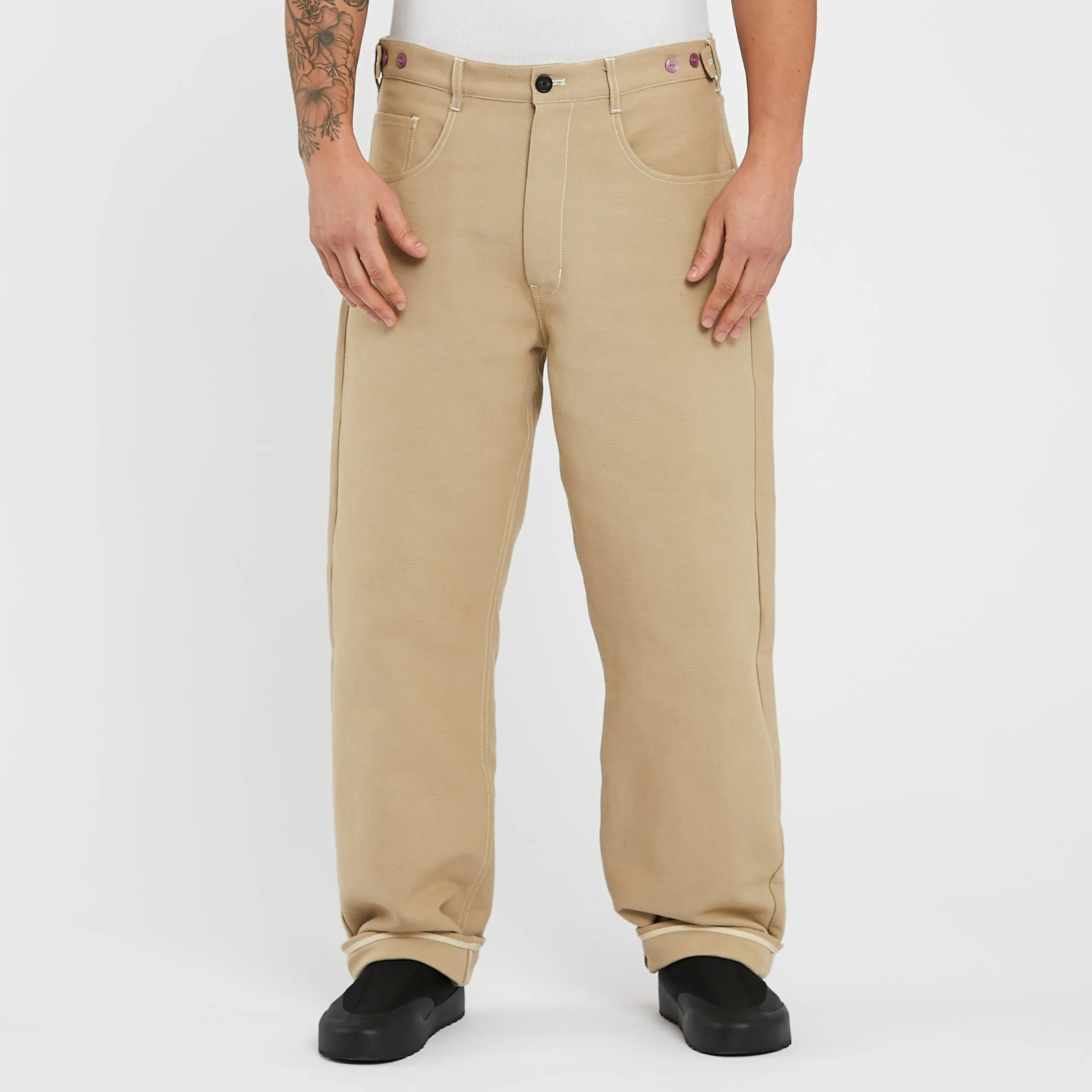 Ranch Pant - Tan Burlap Cotton sold by S.K. Manor Hill product image thumbnail 2