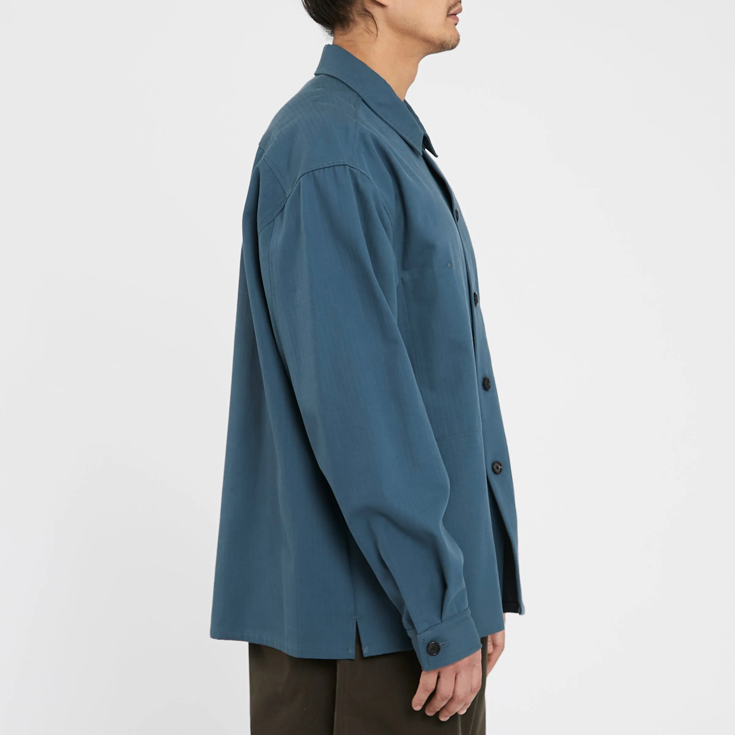 Task Shirt/Jacket - Military Blue HBT Cotton sold by S.K. Manor Hill product image thumbnail 4
