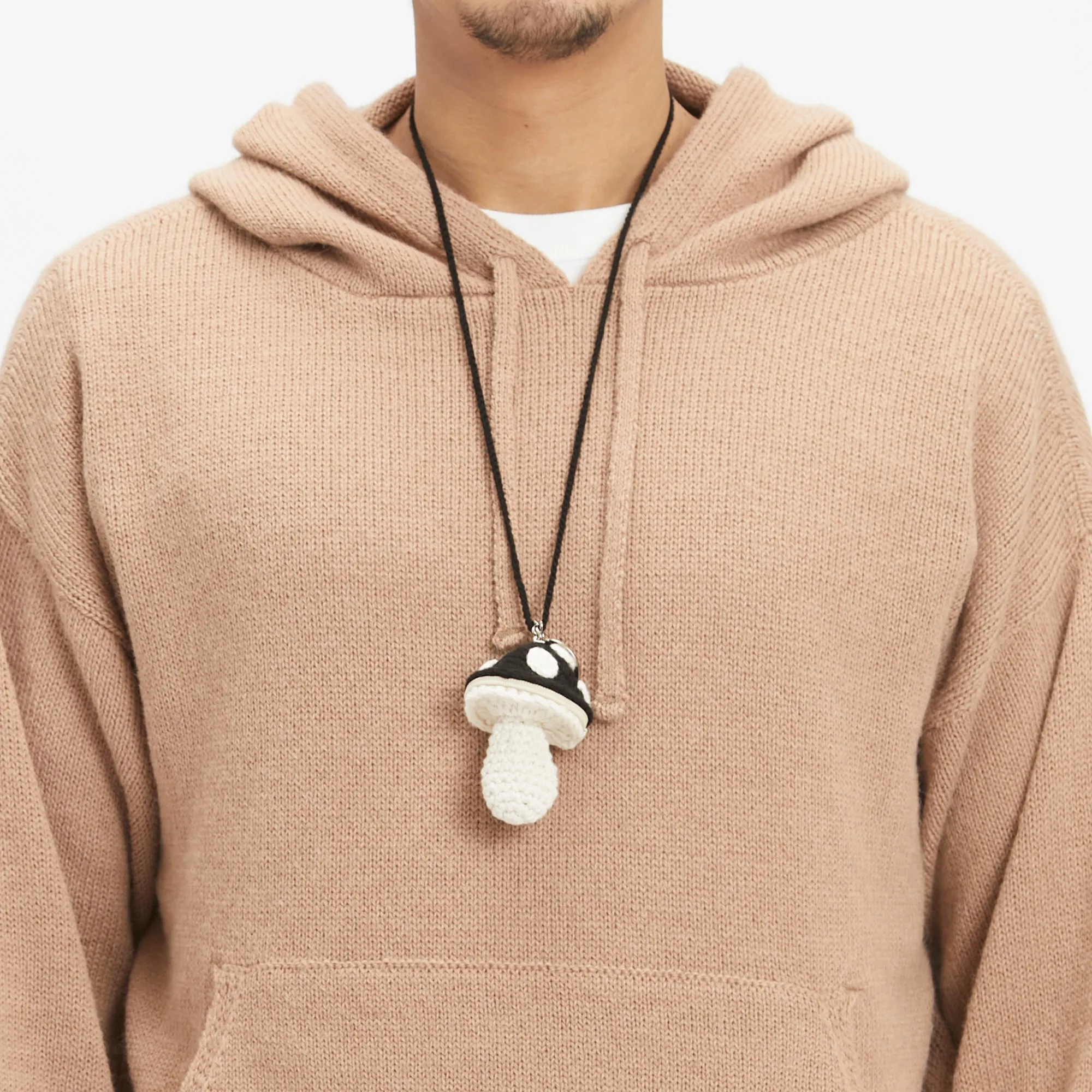 Small Mushroom Keychain/Necklace – Black Cotton sold by S.K. Manor Hill product image thumbnail 3