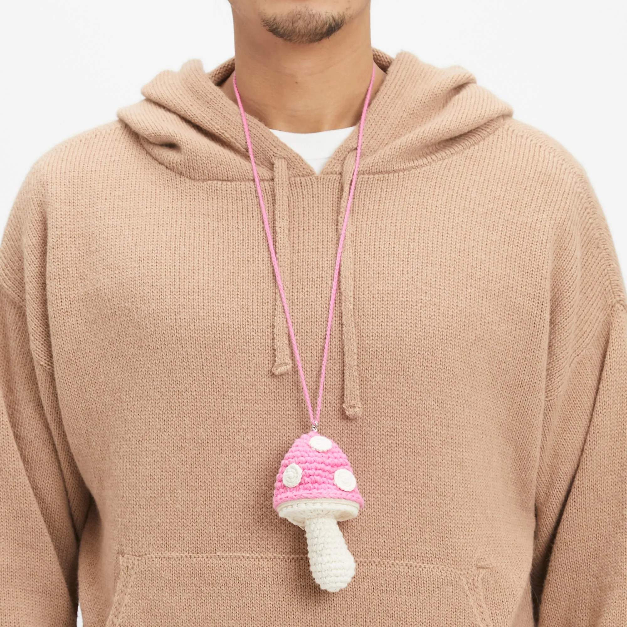 Medium Mushroom Keychain/Necklace – Pink Cotton sold by S.K. Manor Hill product image thumbnail 3