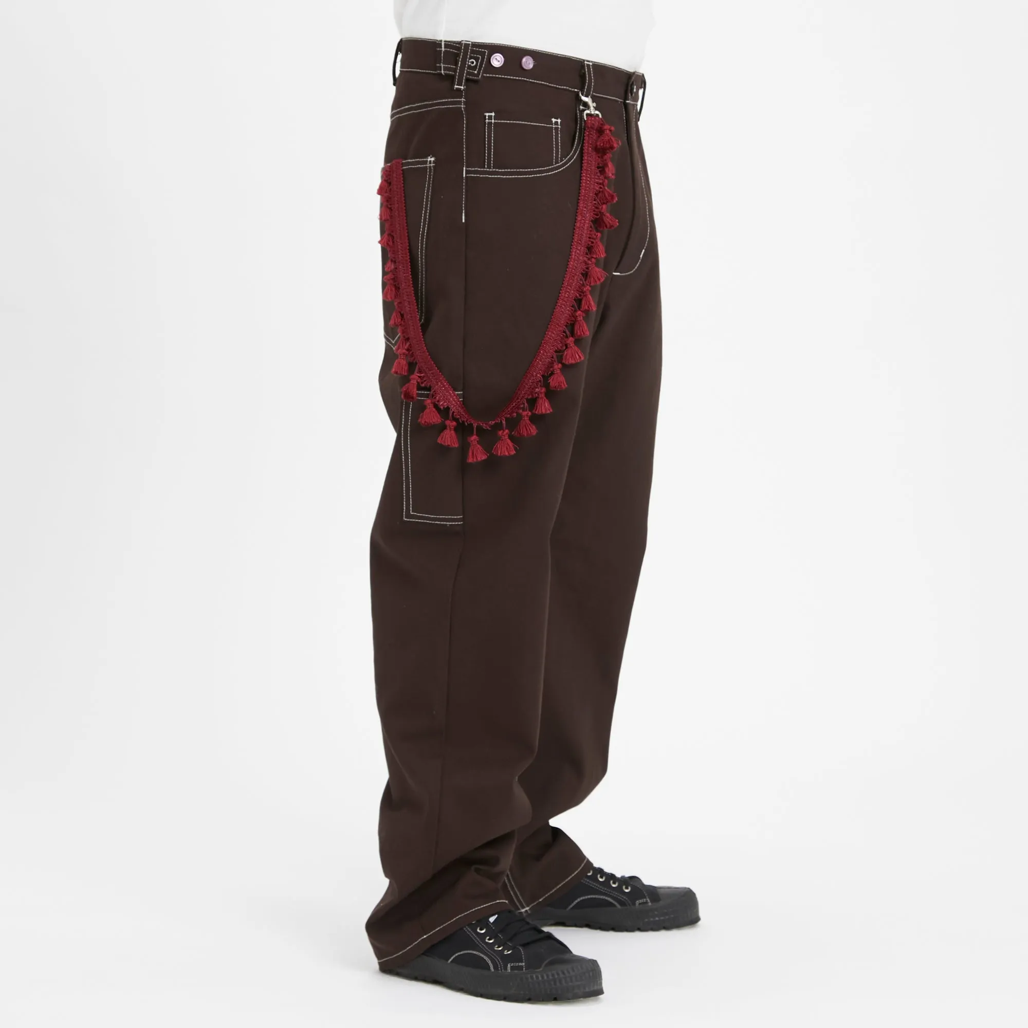 Tassel Keychain/Necklace – Burgundy sold by S.K. Manor Hill product image thumbnail 3