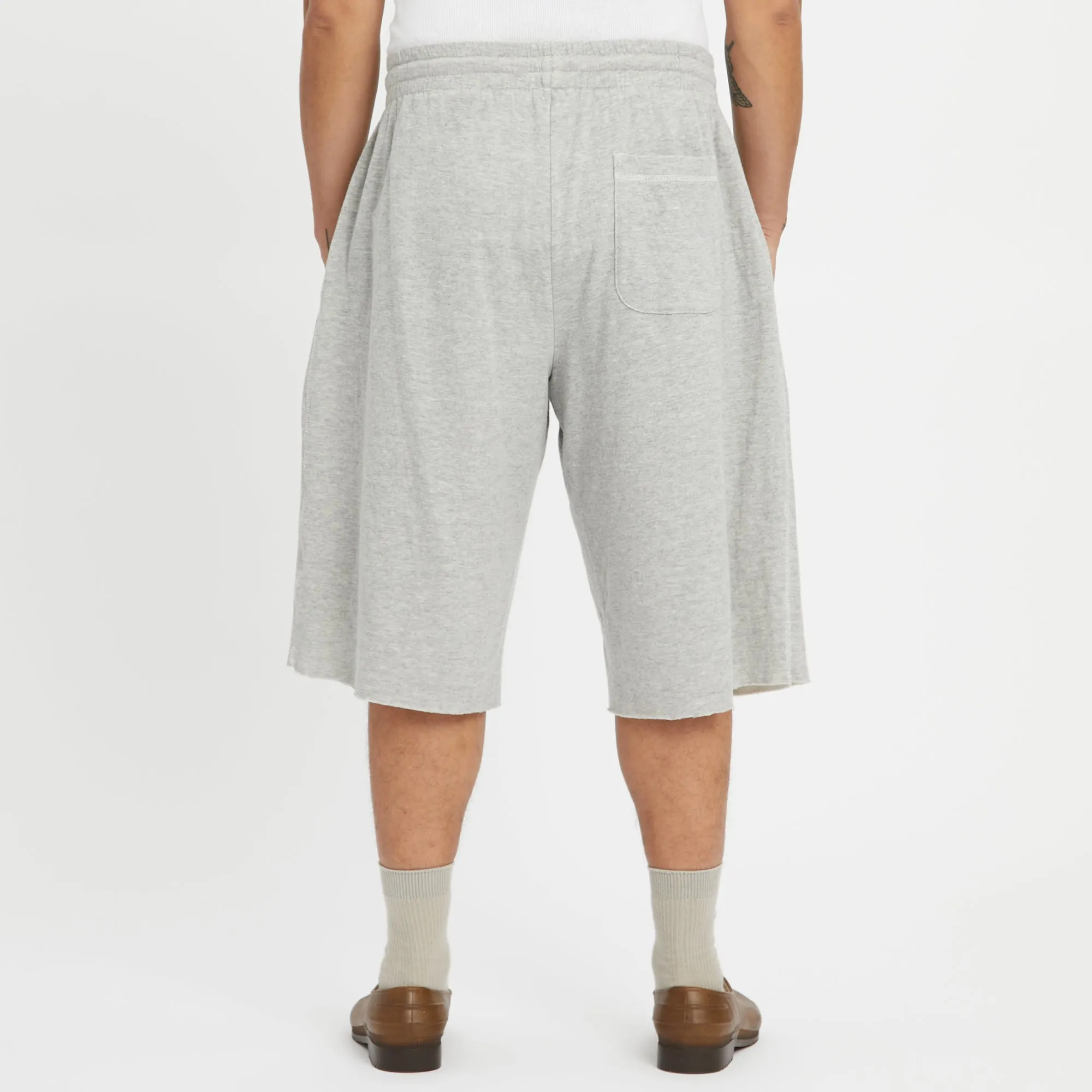 Earl Sweatshort - Heather Grey Double Face Cotton Jersey sold by S.K. Manor Hill product image thumbnail 5