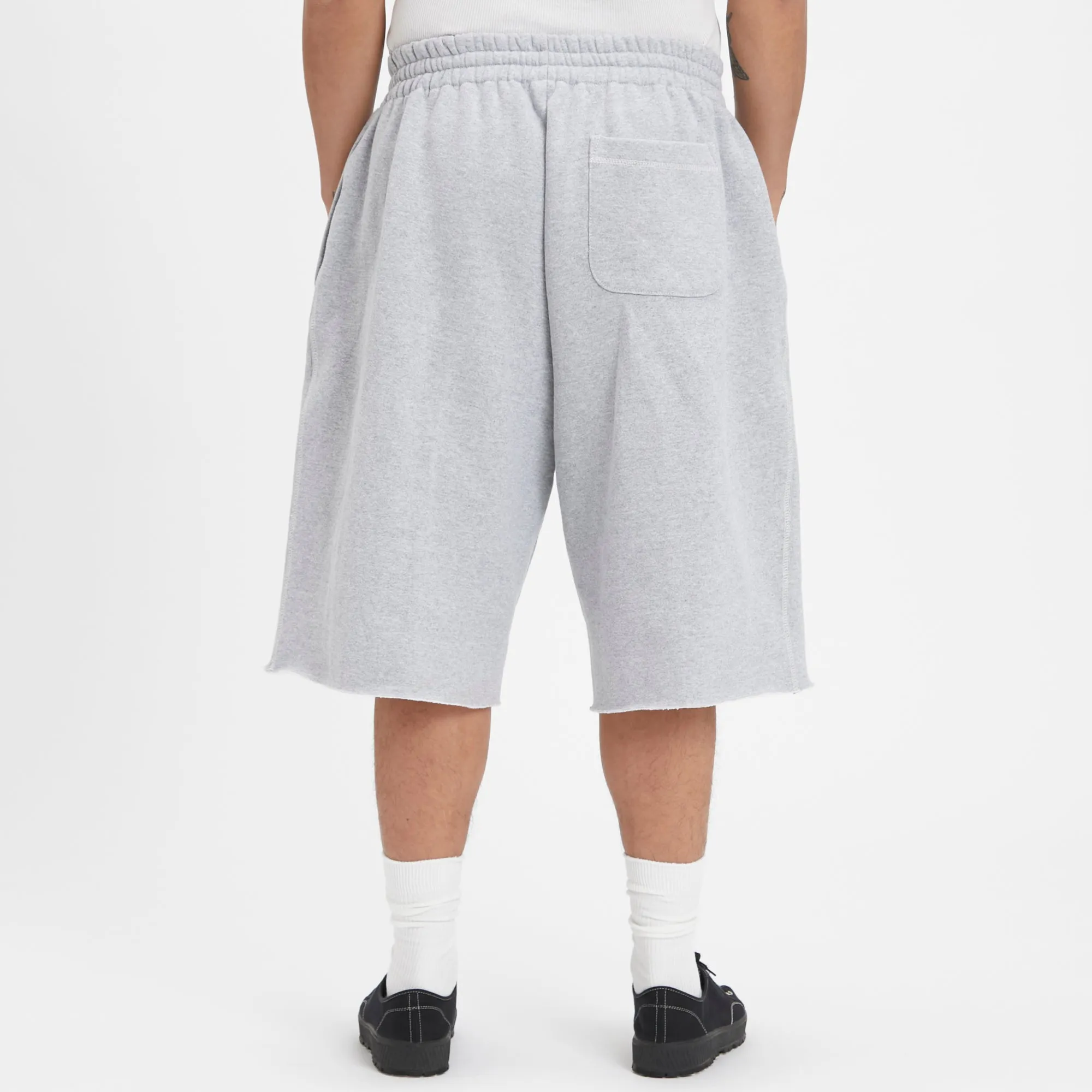 Earl Sweatshort - Heather Grey Cotton Fleece sold by S.K. Manor Hill product image thumbnail 5